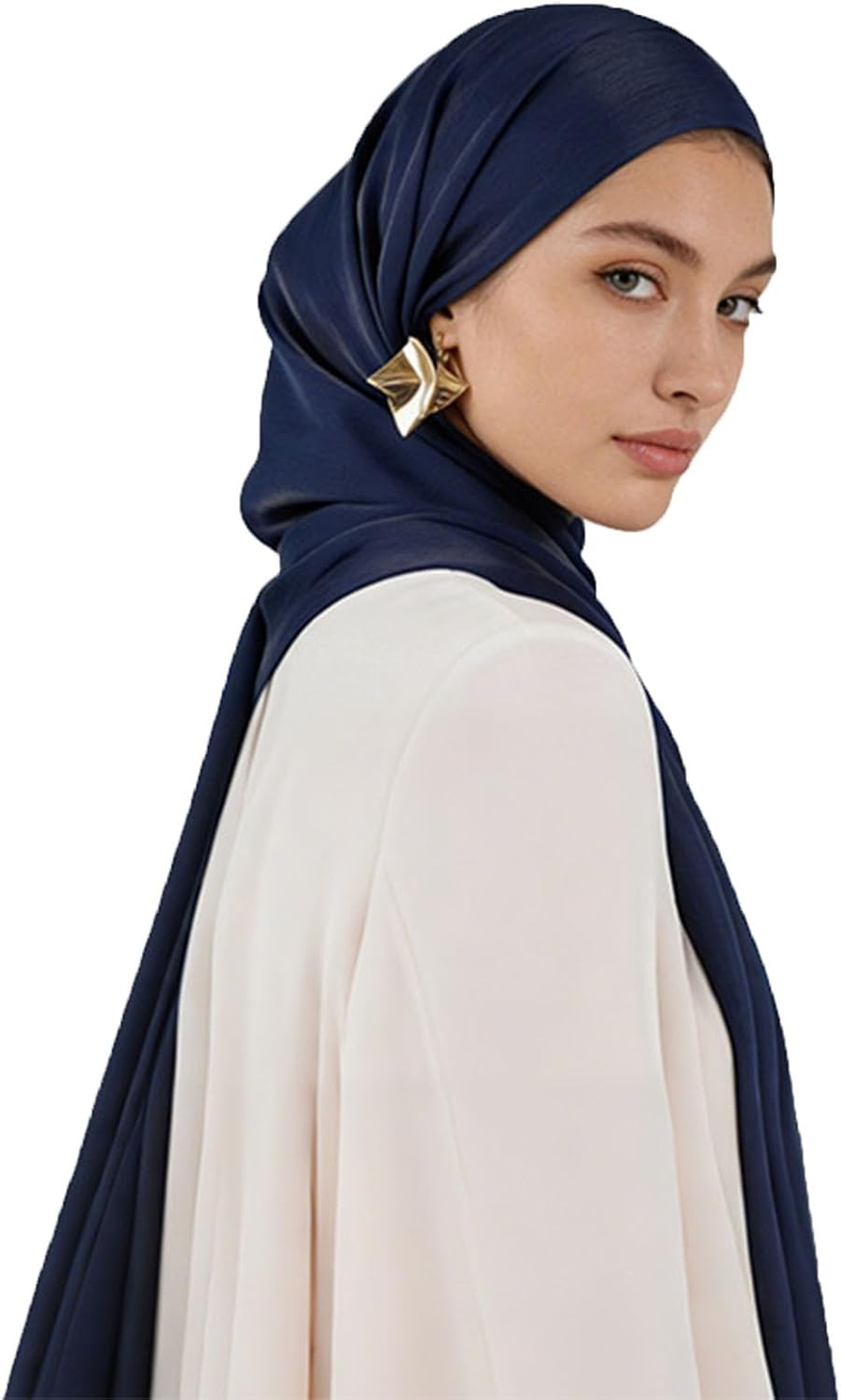Women Premium Hijab Head Scarf Lightweight Shimmer Scarves Crepe Wedding Shawls and Wraps for Evening Dresses Shiny