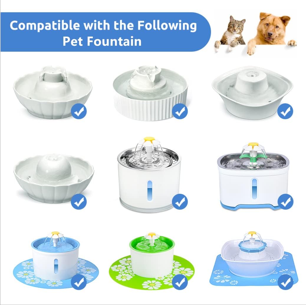 Cat Water Fountain Pump, Replacement Pet Fountain Pump DR-DC160 Motor for 360° Stainless Steel Cat Fountain, Cupcake Ceramic Cat Drinking Fountain, Plastic Water Dispenser