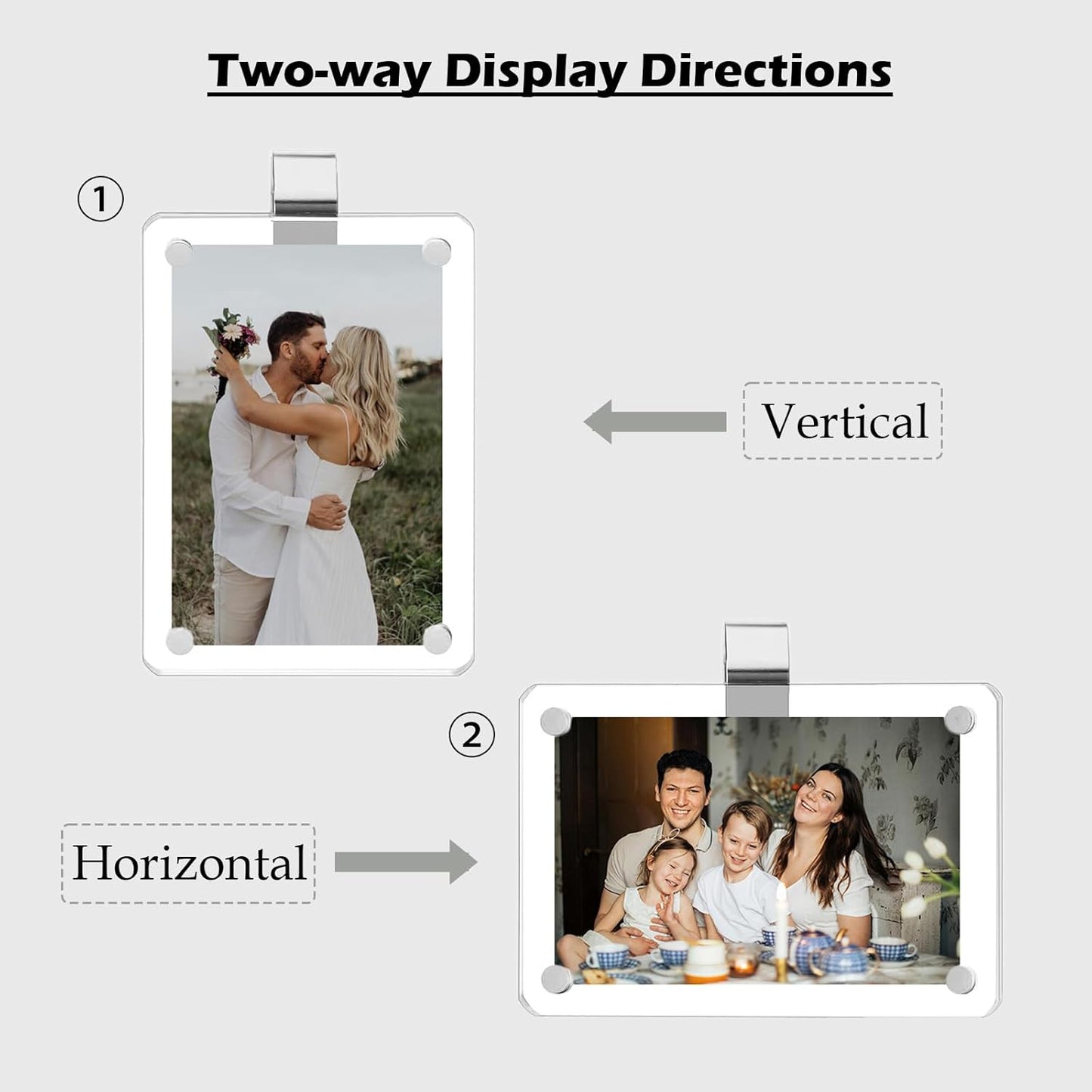 Gift for Boyfriend Husband Girlfriend Car Decorations Interior Picture Holder, Car Visor Photo Clip Magnetic Frame Valentine's Day Personalized Photo Gifts Cute Car Decor Accessories 3.5 x 2.4 inch (1 PC)