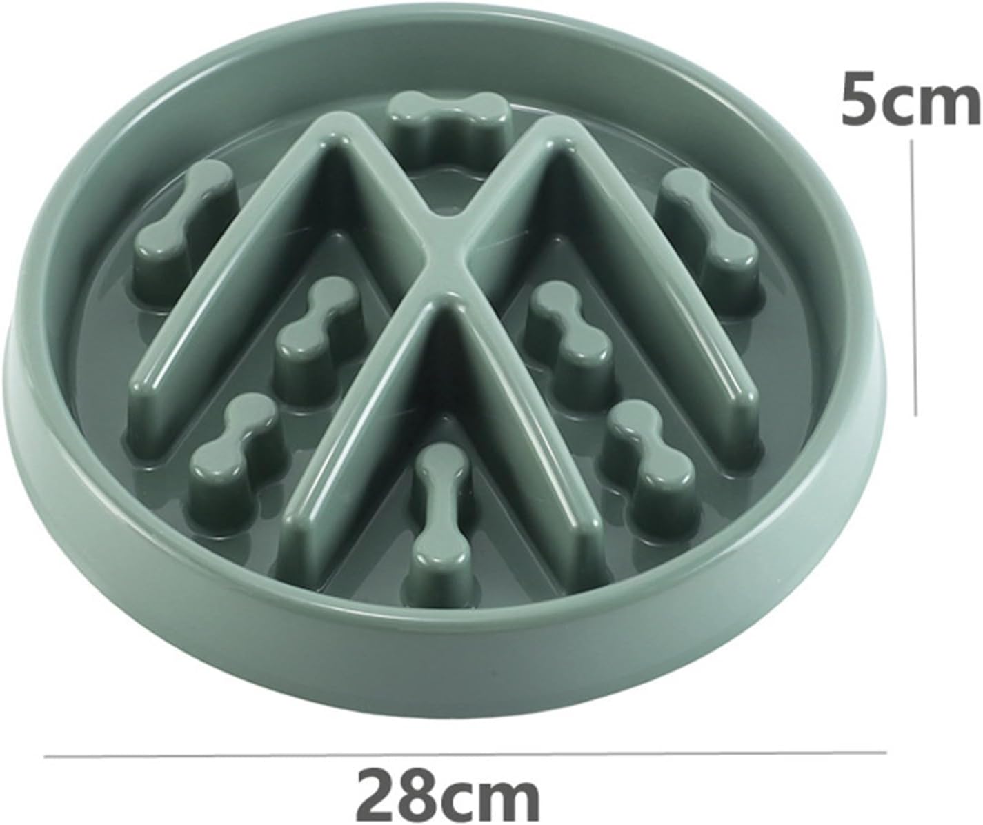 Shinsto Anti Choking Slow Feeder Dog Bowl Non-Slip Base Puzzle Feeder for Small Medium Large Breeds Green One Size