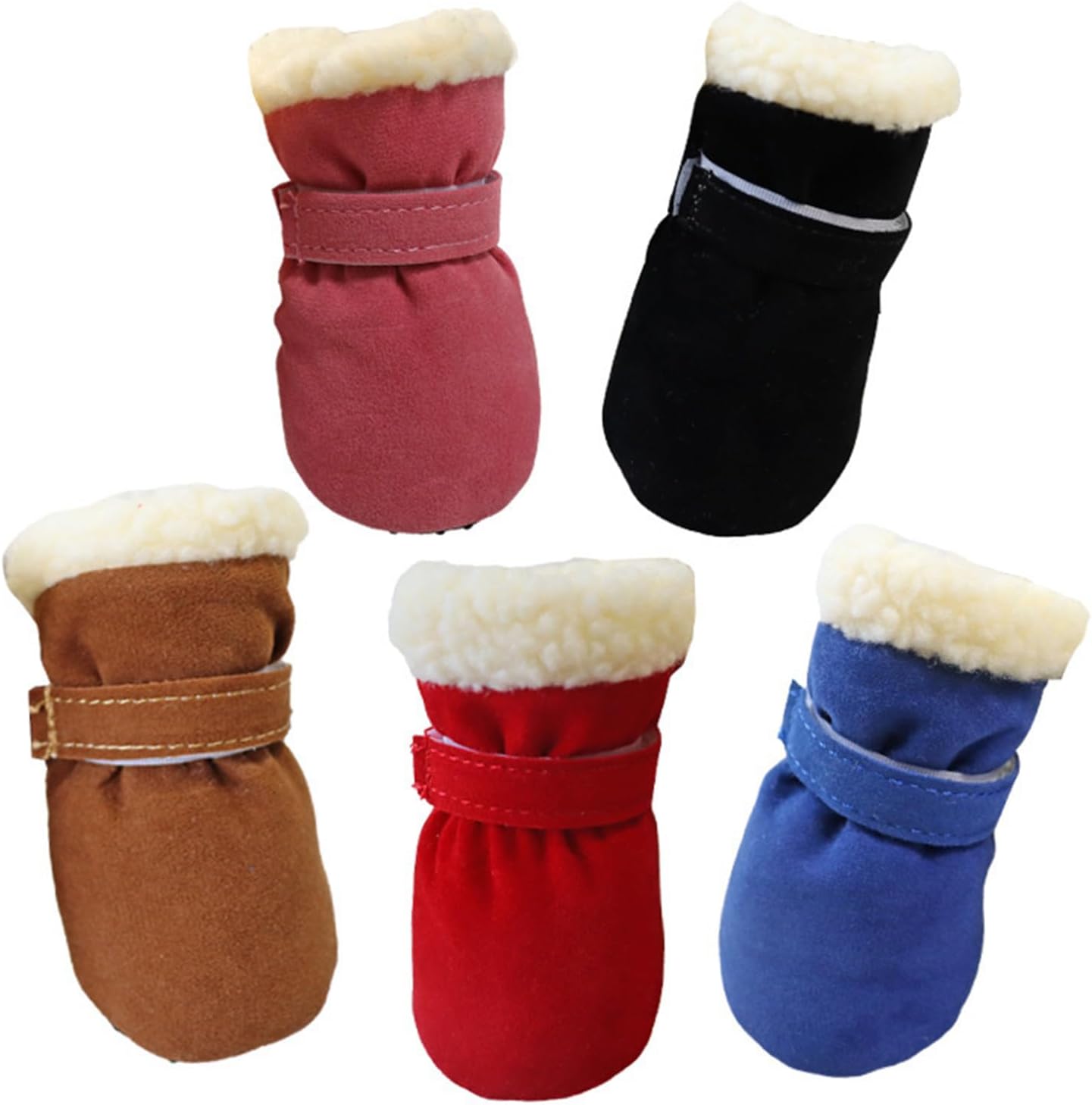 Winter Warm Pet Shoes 4pc/Set Dog Booties Snow Walking Puppys Booties Shoes Casual Fashion No-Slip Dog Shoes