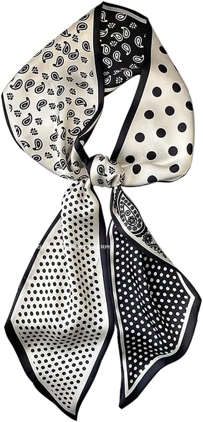 Livrerpi Silk Feeling Head Scarf Fashion Satin Hair Scarf Square Long Scarves for Women Gifts
