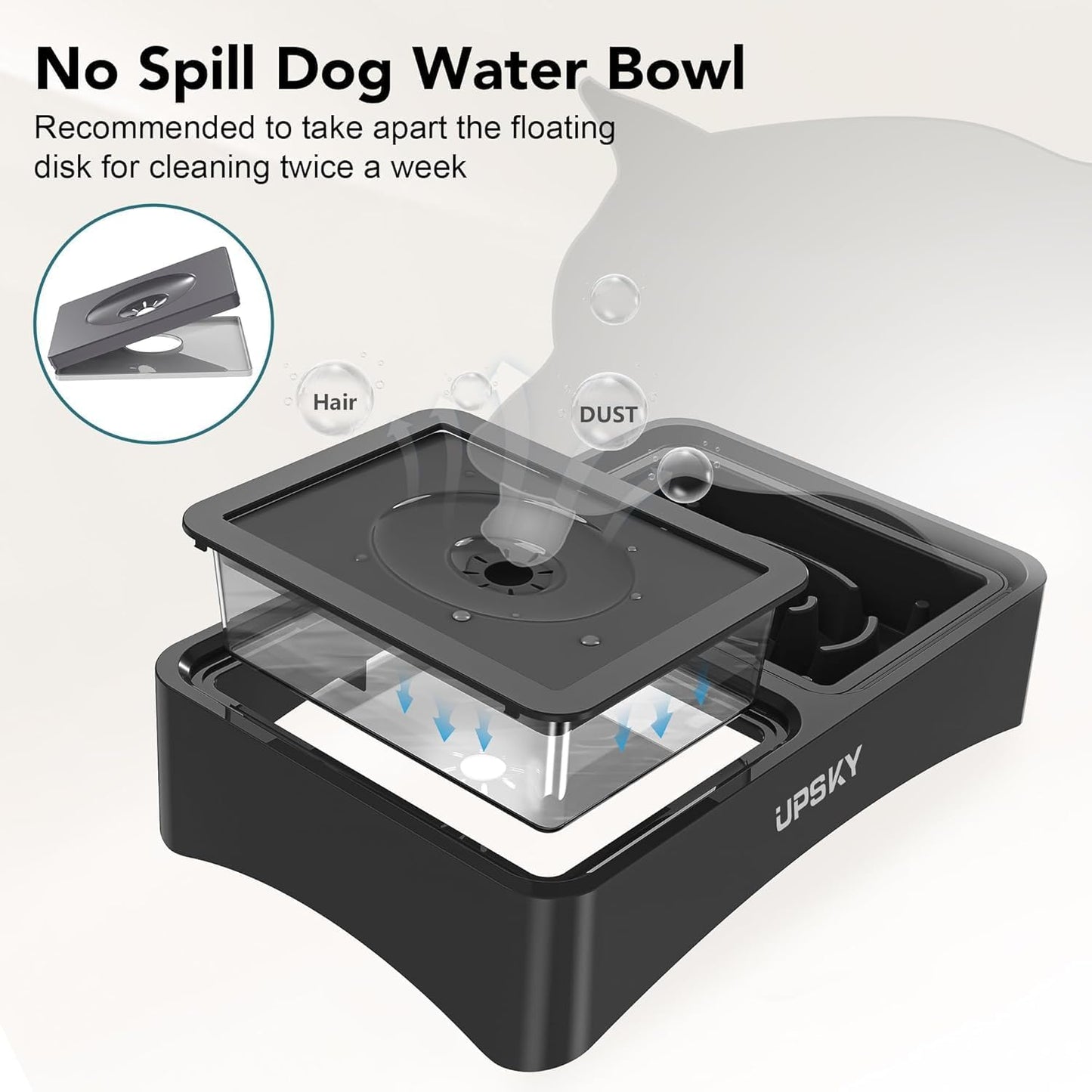 1Pcs Dog Water Bowl Replacement Basic Dog Bowls, Black