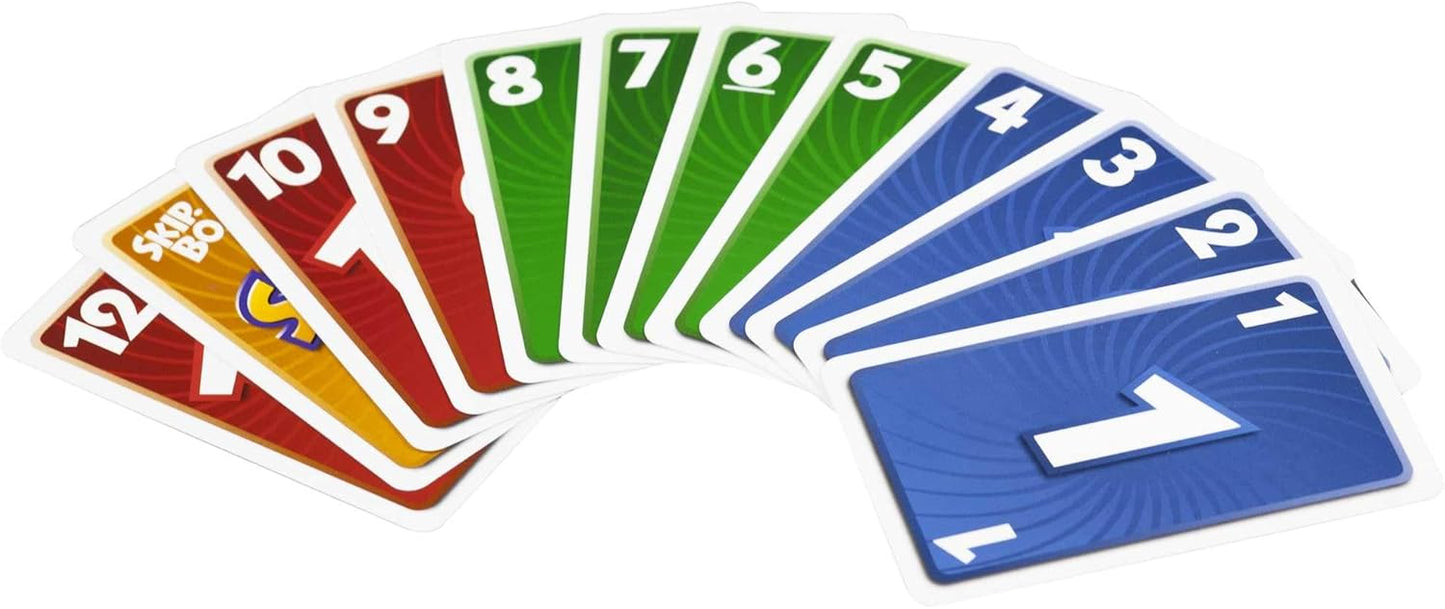 Mattel Games, Skip-BO Card Games for Ages +7, Card sequencying Family Game from UNO Creators, 52370