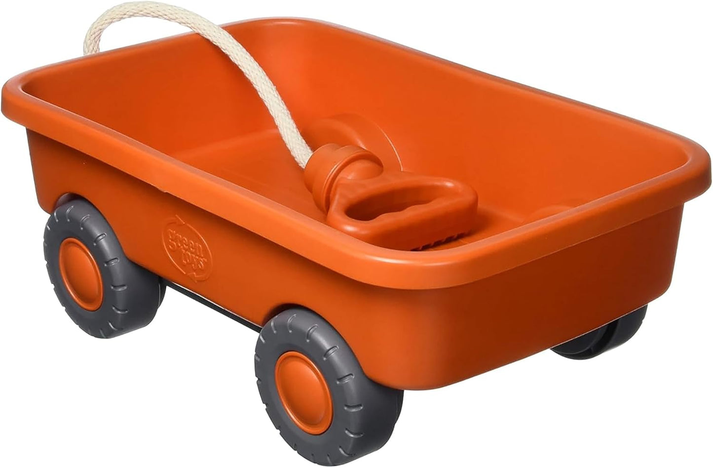 Green Toys Wagon, Orange CB - Pretend Play, Motor Skills, Kids Outdoor Toy Vehicle. No BPA, phthalates, PVC. Dishwasher Safe, Recycled Plastic.