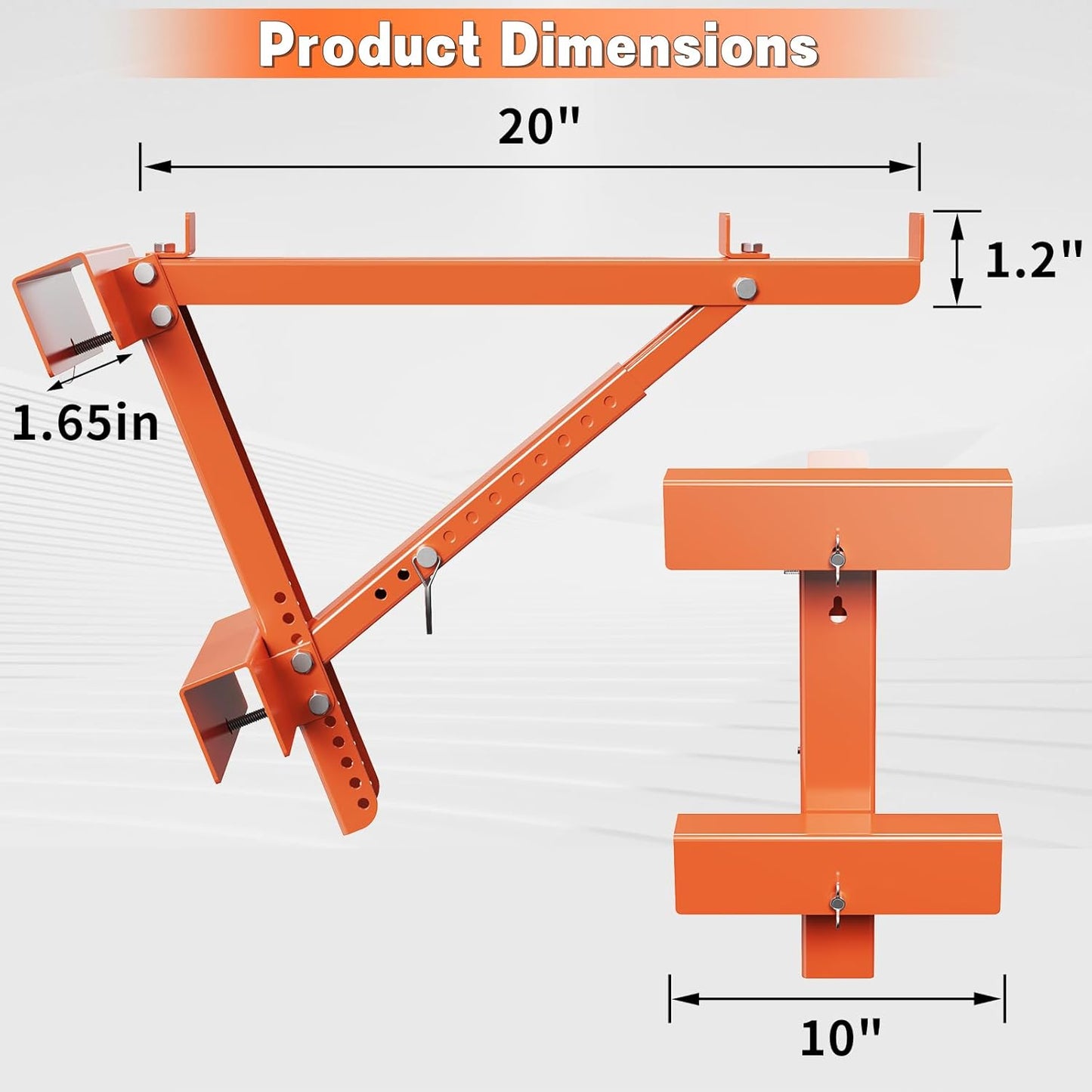 2 Pack Ladder Jacks for Scaffolding Platform Heavy Duty Steel Ladder Jacks Scaffold Bracket Extension Ladder Jack for Roofing Painting Jobsite 20 inch Platform