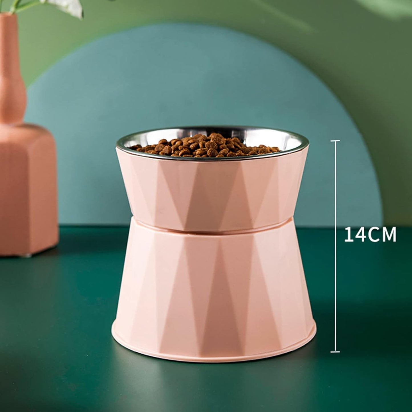 Dog Bowl Raised for Cat Food Water Bowls with Detachable Elevated Stand Pet Stainless Steel Feeder Bowl