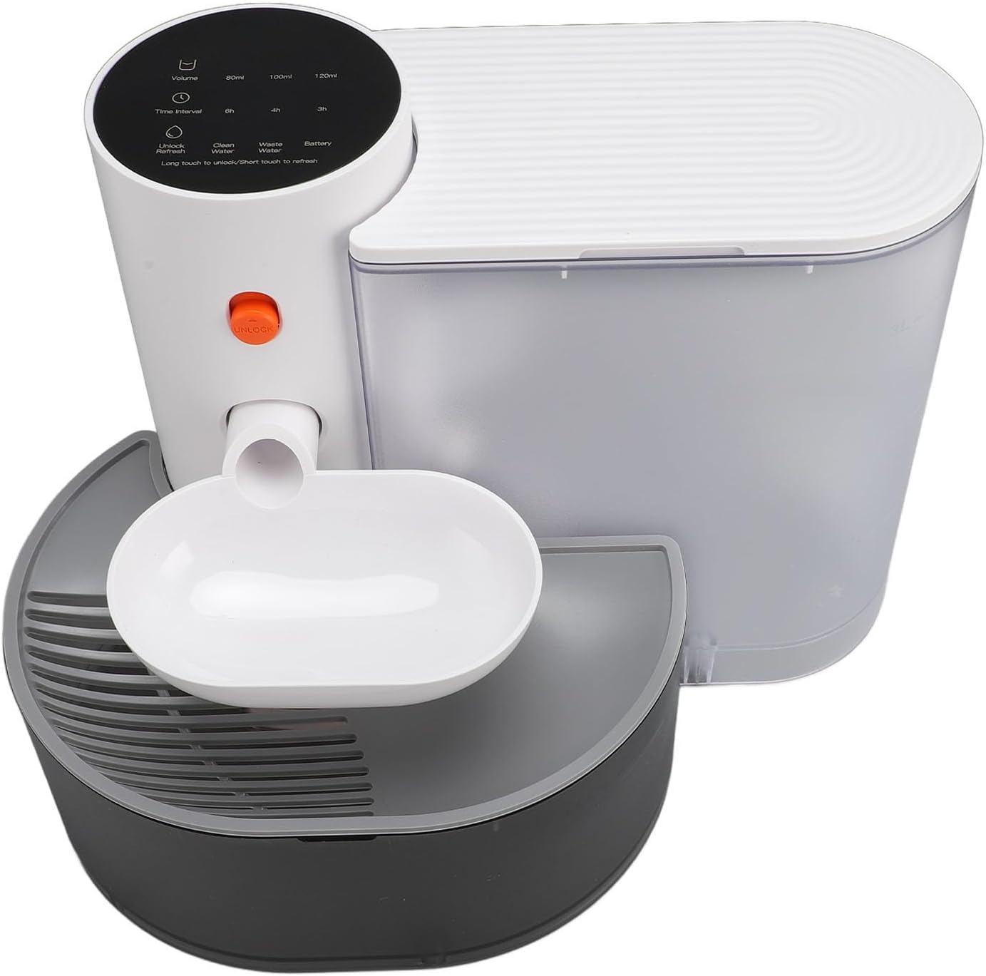 ZJchao Automatic Smart Cat Water Dispenser Self Pouring Rechargeable for Multiple Cats and Dogs 3L Capacity Ideal for Families with Several Pets