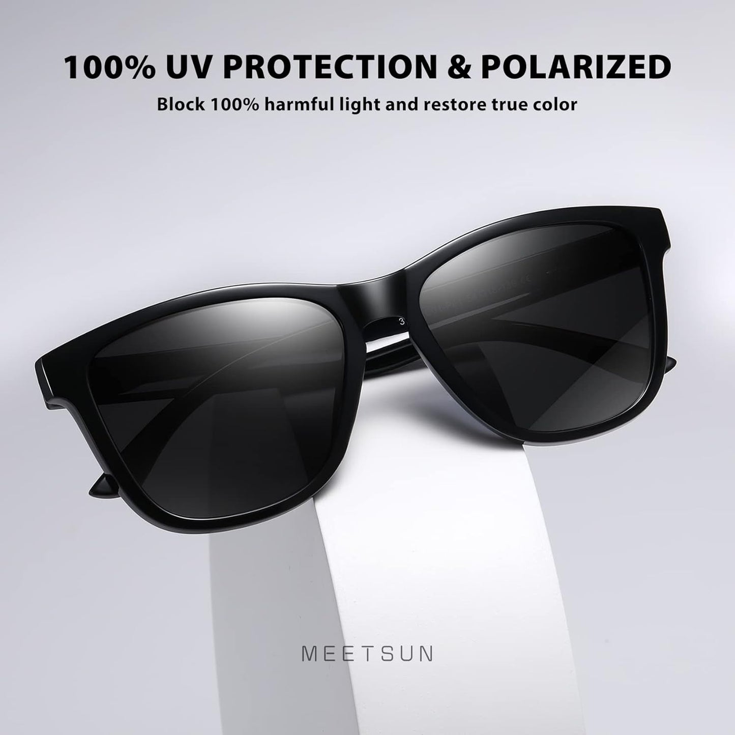 MEETSUN Polarized Sunglasses for Women Men Trendy Classic Retro Designer Style Fashion UV400 Protection 3 PACK