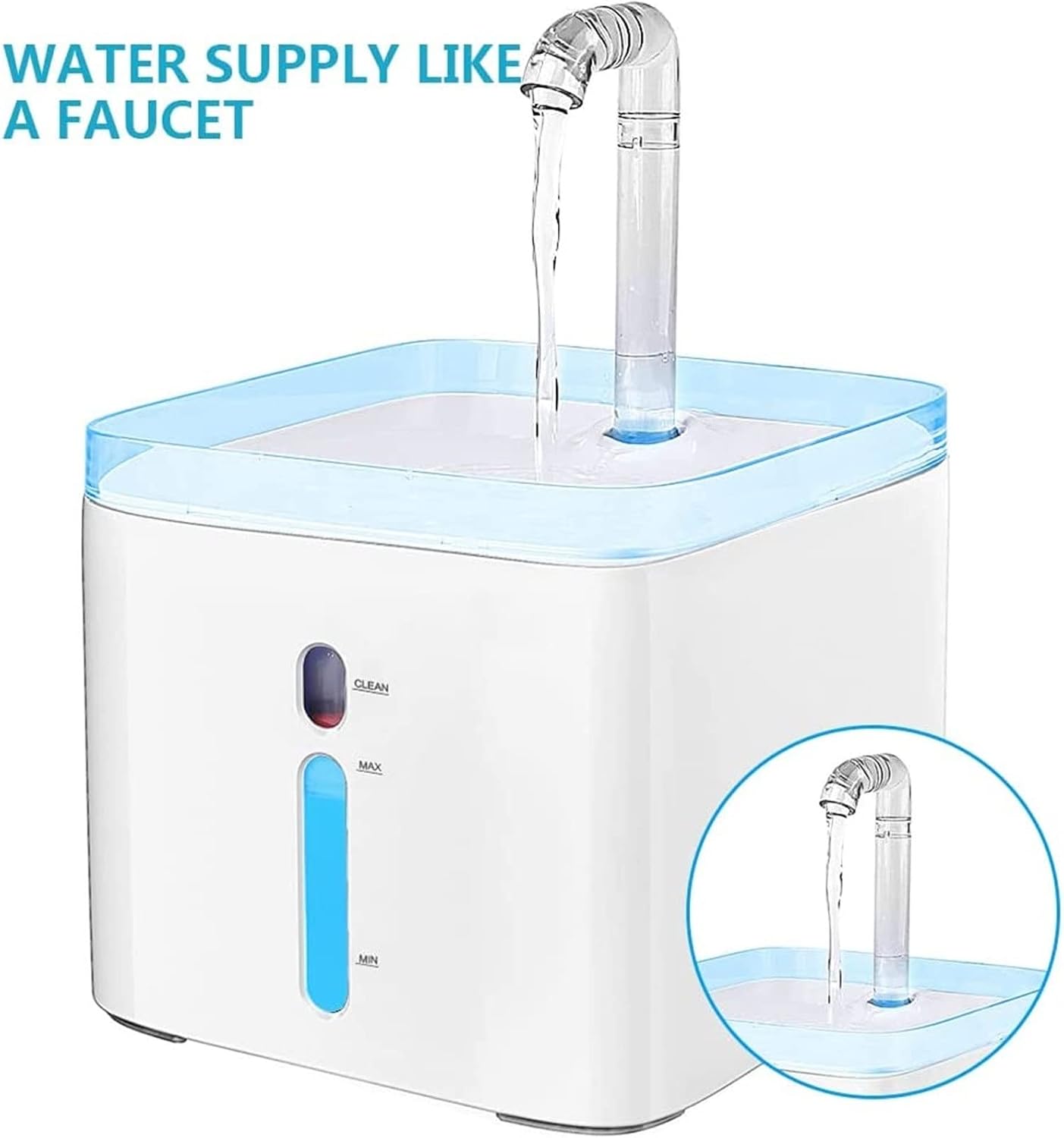 Fountain Cat Dog Water Fountain, 2.5L Pet Drinking Fountain for Cats Dogs, Automatic Fountain Dispenser Pet Water Dispenser (Color : 2.5L Fountain)
