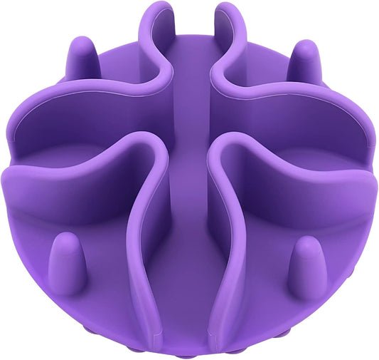 Slow Feeder Insert for Dogs & Cats, 3 Sizes Food-Grade Silicone Anti-Choking Puzzle Feeder, Non-Slip Suction Cup Design, Fits Most Bowls, Bloat Stop Pet Feeding Solution