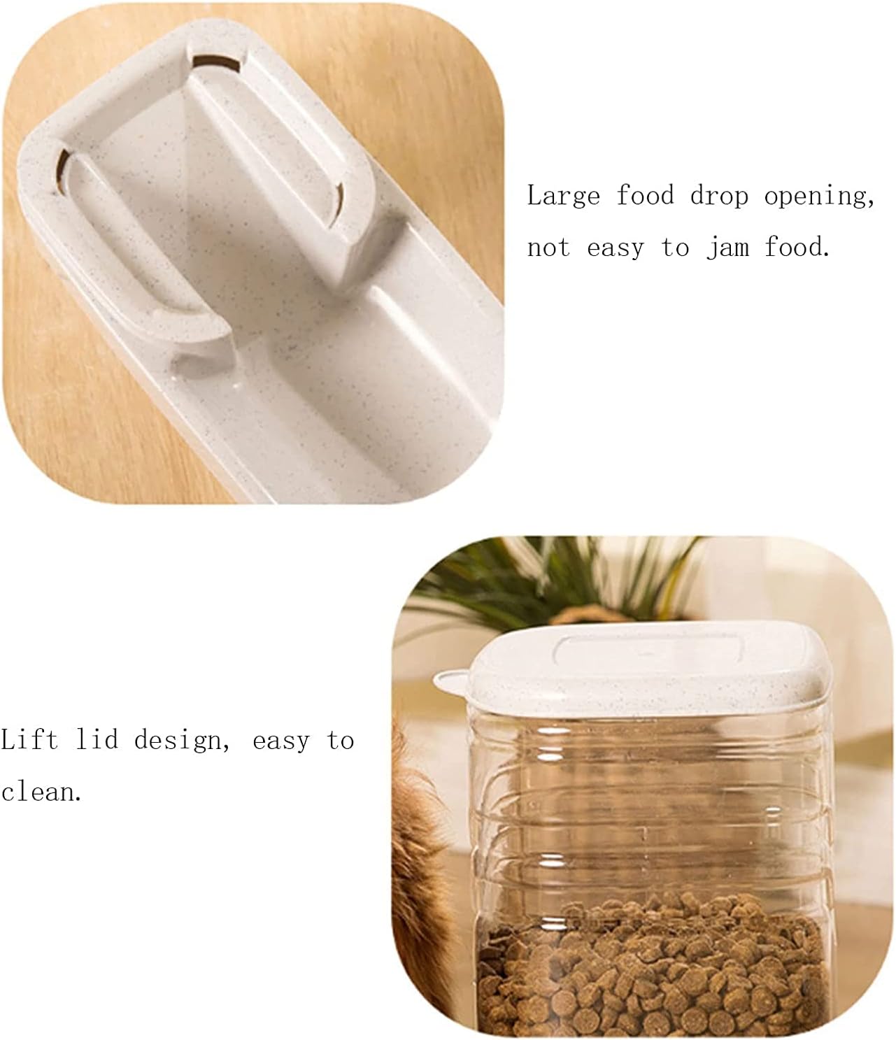 Dispenser Automatic Feeder Set,Pet Automatic Water Dispenser Food Feeding Bucket Dog Bowl Unplugged Auto Drinking Fountain Pet Cat Big Capacity 3.8L Water Feeder cat Fountain