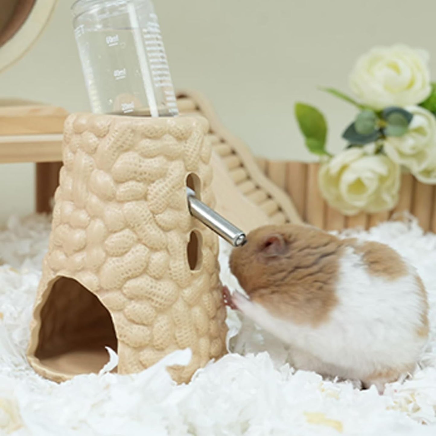 Automatic Leak Water Dispenser for Hamster and Small Animals Hanging Cage Feeder with Large Capacity Capacity Pet Drinking Fountain