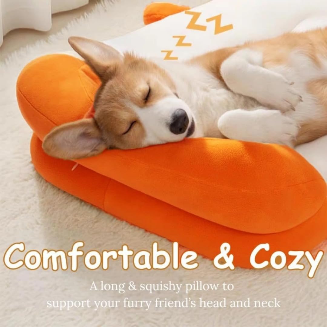 Toast-Shaped Dog Bed for Medium and Large Dogs up to 80lbs – Cute Cat Bed, Washable Pet Bed, Puppy Mat, Funny Pet Gifts for Dog Lovers and Pet Owners