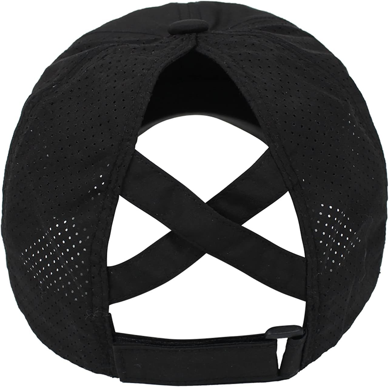 HGGE Womens Criss Cross Ponytail Baseball Cap Adjustable High Messy Bun Ponycap Quick Drying Hat