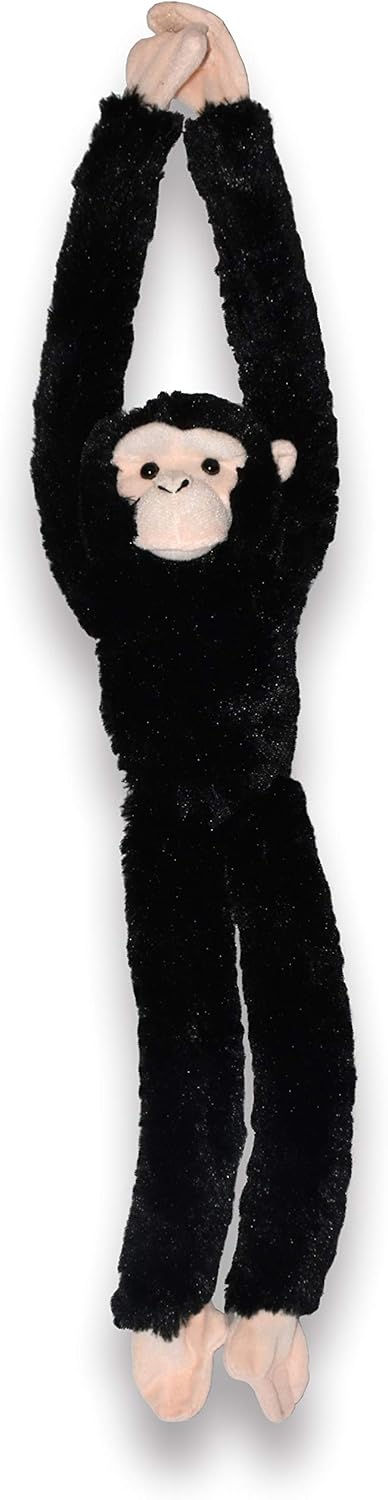 Wild Republic Chimpanzee Plush, Monkey Stuffed Animal, Plush Toy, Gifts for Kids, Hanging 20 Inches , Black