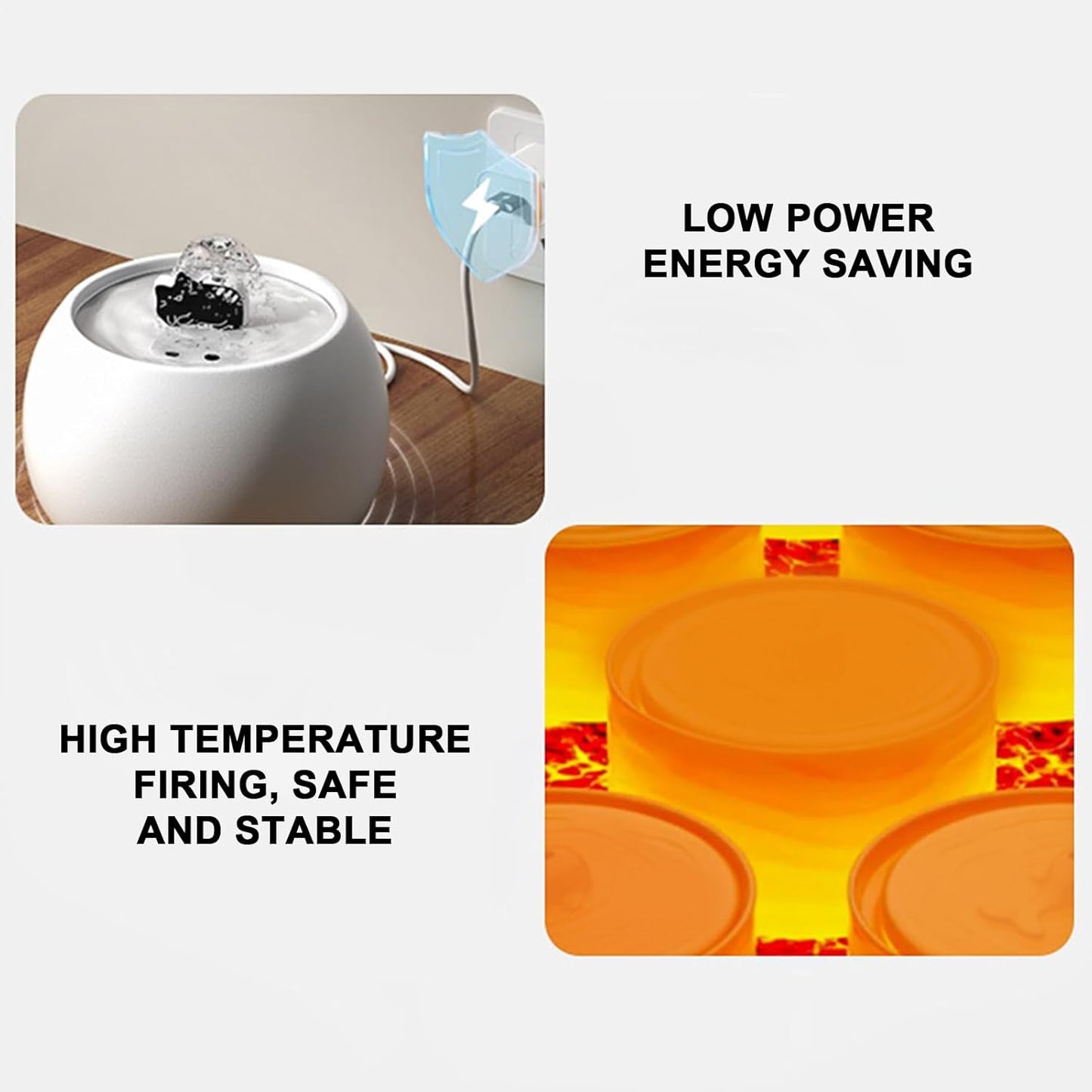 Pet Drinking Fountain – Electric Rechargeable Water Dispenser | Filtered Waterer featuring Sensor Activation with 3D Flow Design & Long-Lasting Filter for Cats and Small Pets, Home, Outdoor, Desk, Pat