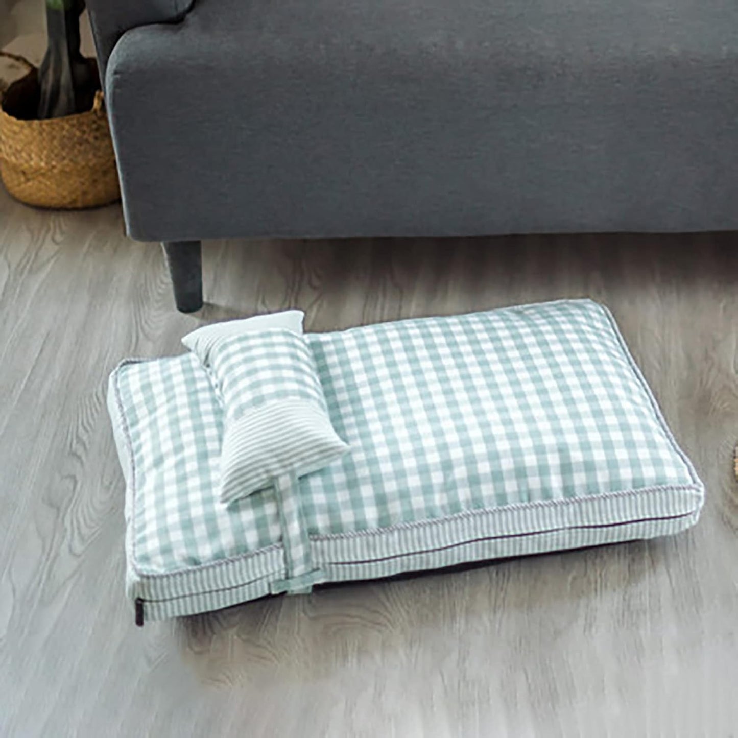 Dog Beds Soft Pet Beds Washable Cat Bed for Large Medium Small Dogs and Cats Dog Mats for Sleeping with Removable Washable Cover,Blue,L