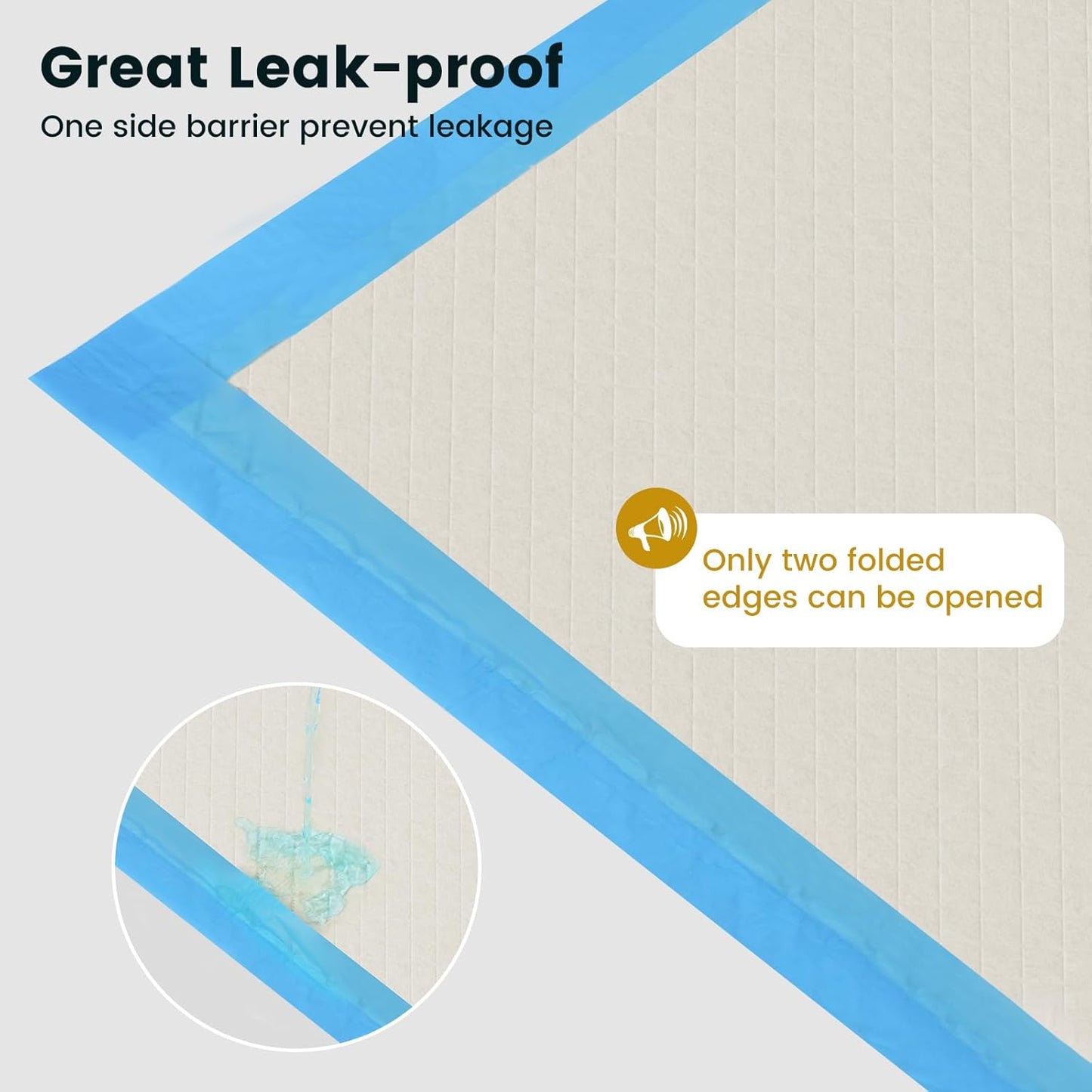 Gardner Pet Ultra Absorbent Thicker Dog Pee Pads Extra Large XL 28"x34" Leak-Proof Odor-Control Blue Puppy Training Pads Full Edge-Wrapping Pad for Dogs Dogs, Puppies, Doggie, Cats, Rabbits - 30 Ct