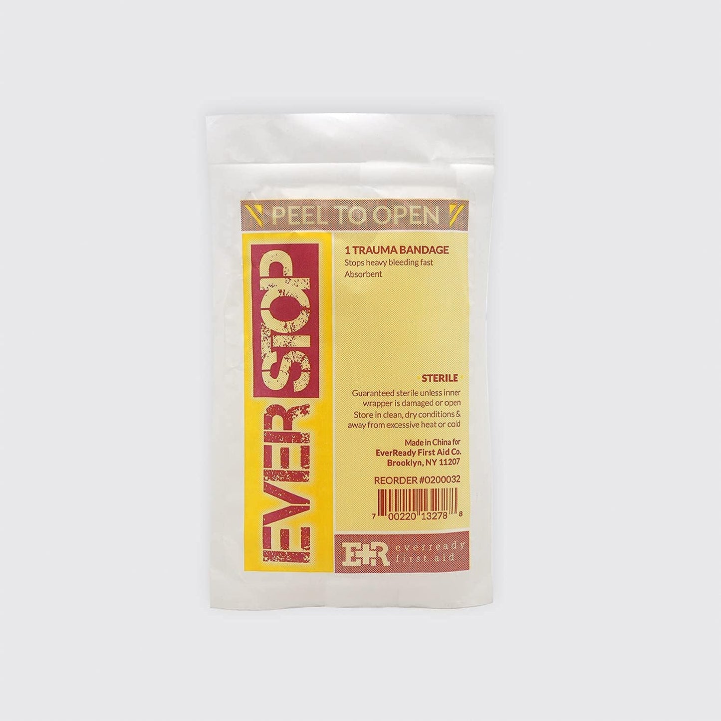Ever Ready First Aid EverStop First Aid Blood Stopper Compress Multi-Purpose Wound and Trauma Dressing - 3 Pack