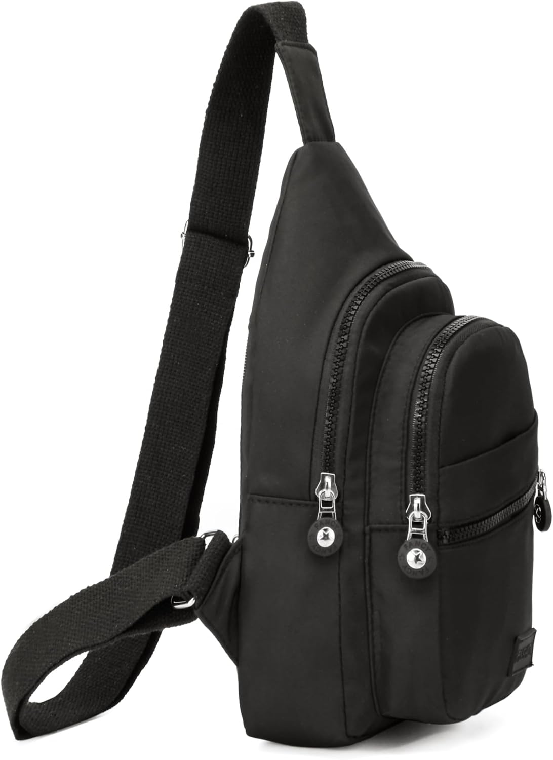 Small Sling Backpack Crossbody Sling Bag for Women Men, Chest Bag Daypack Fanny Pack Cross Body Bag for Outdoors Hiking Traveling - Black