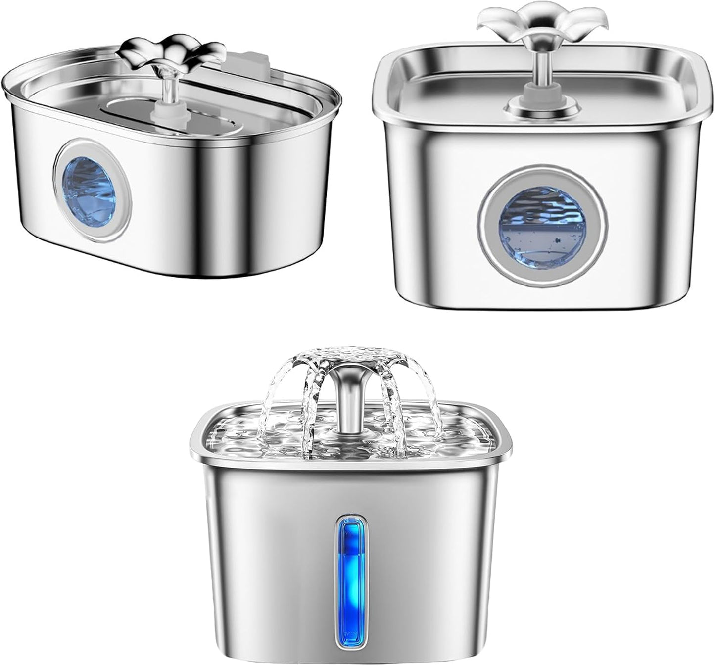 2.6L Automatic Water Fountain Low Noise Electric Dog Water Bowl Dispenser Dispenser with Large Capacity Quiet Pet Fountain