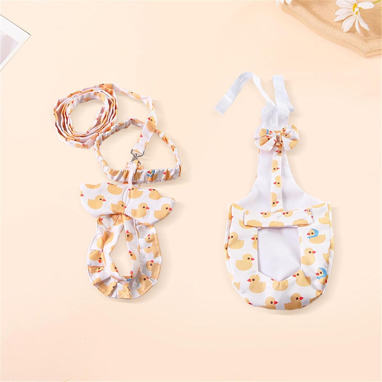 Double Pack Washable Pet Diaper with Strap Themed Leash Comforatable Scratch Proof Fabric for Training Potty Training
