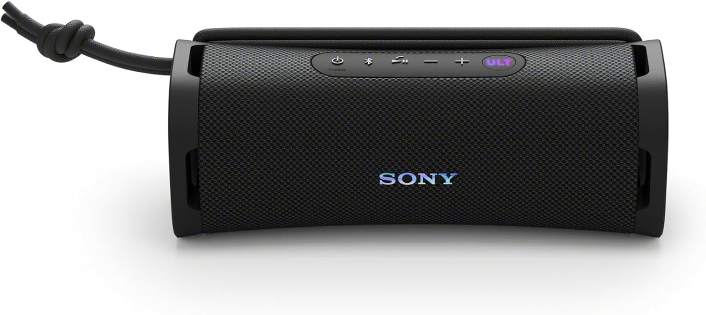 Sony ULT Field 1 Waterproof Portable Bluetooth Speaker, Enhanced Bass, 12h Battery, IP67 Rated Dustproof Shockproof Rustproof, Detachable Strap (SRSULT10B), Black