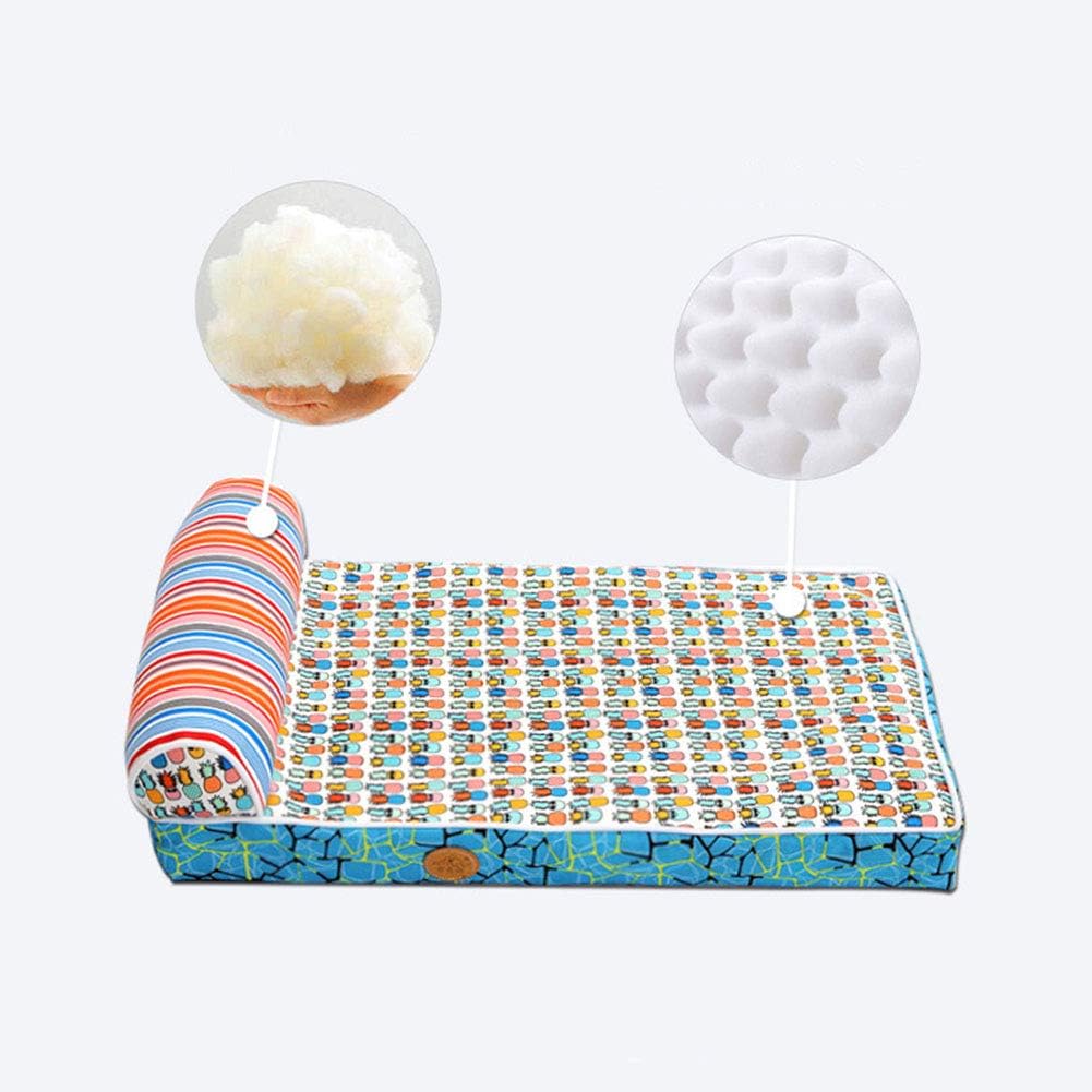Orthopedic Dog Bed Durable Oxford Comfortable Dog Sofa Fully Removable and Washable Pet Bed for Small Medium Large Dogs Blue S (Green X)
