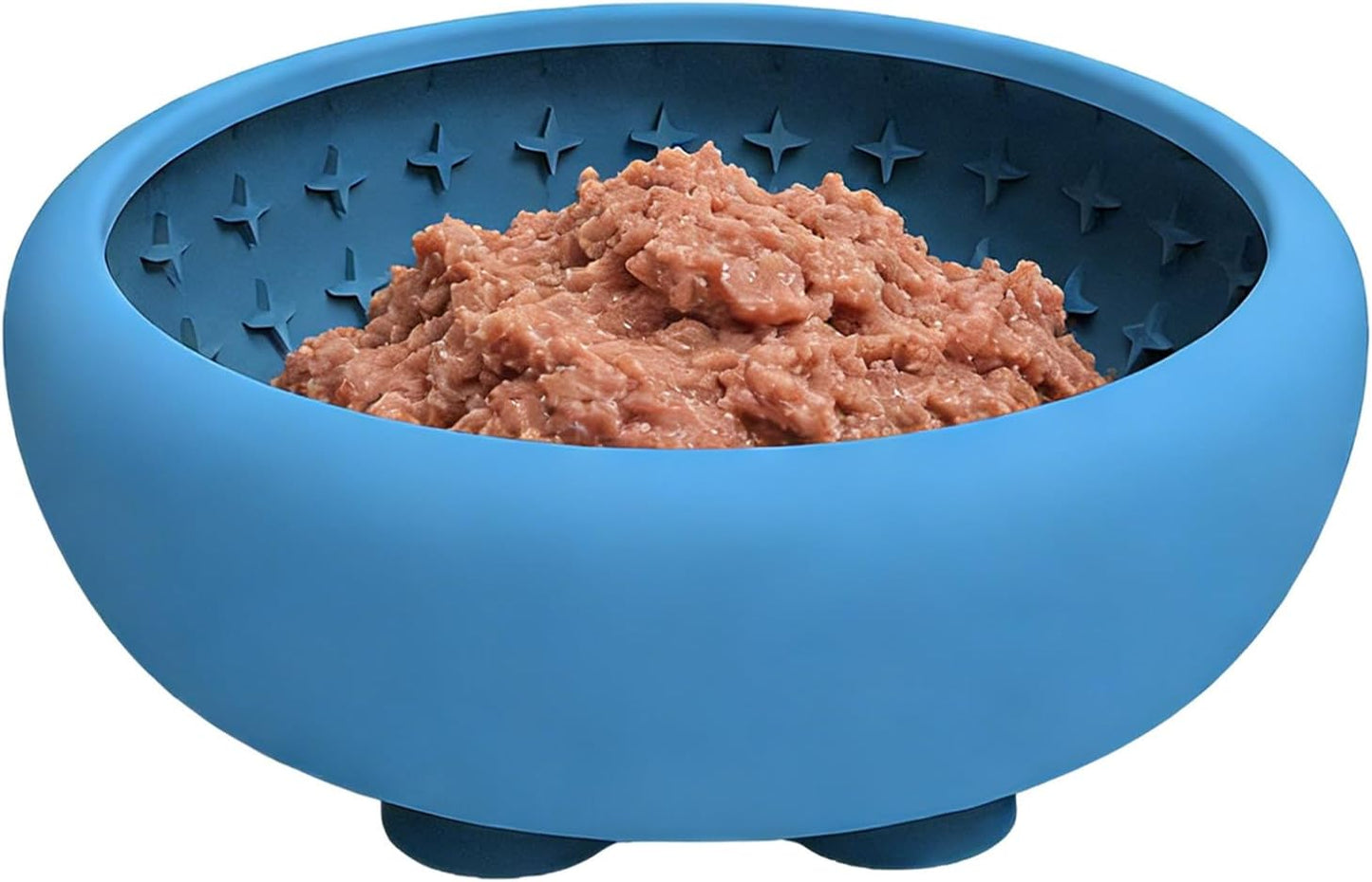 Slow Feeder Cat Bowl – Silicone Non-Slip Pet Dish with Strong Suction Cup | Dog Puzzle Feeder for Puppy, Medium Pets, Drinking, Eating, Water, Standing, Camping, Car, Home, Outdoor, Indoor, Yard