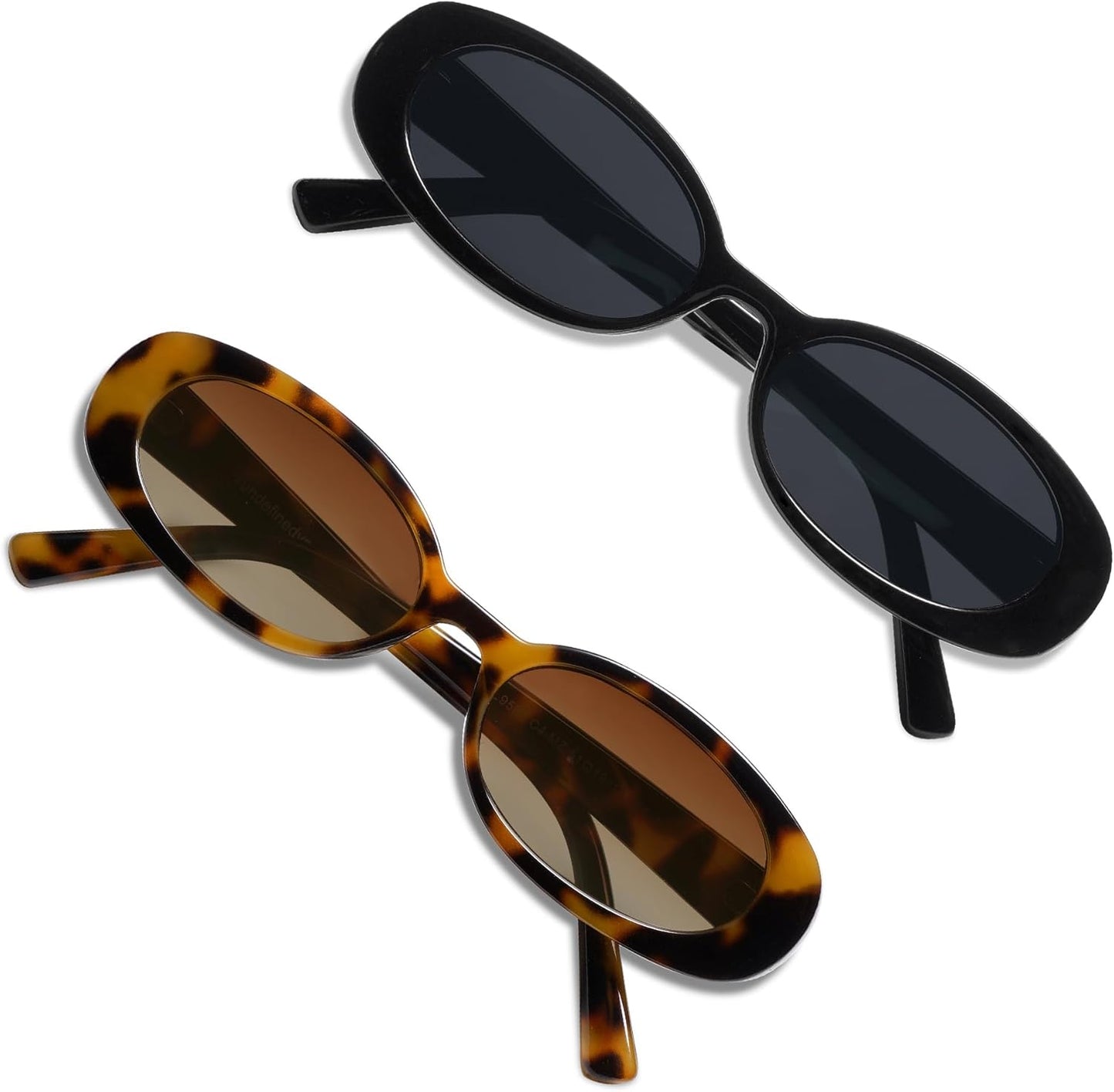 VANLINKER Polarized Retro Oval Sunglasses for Women and Men Small 90s Style VL9580