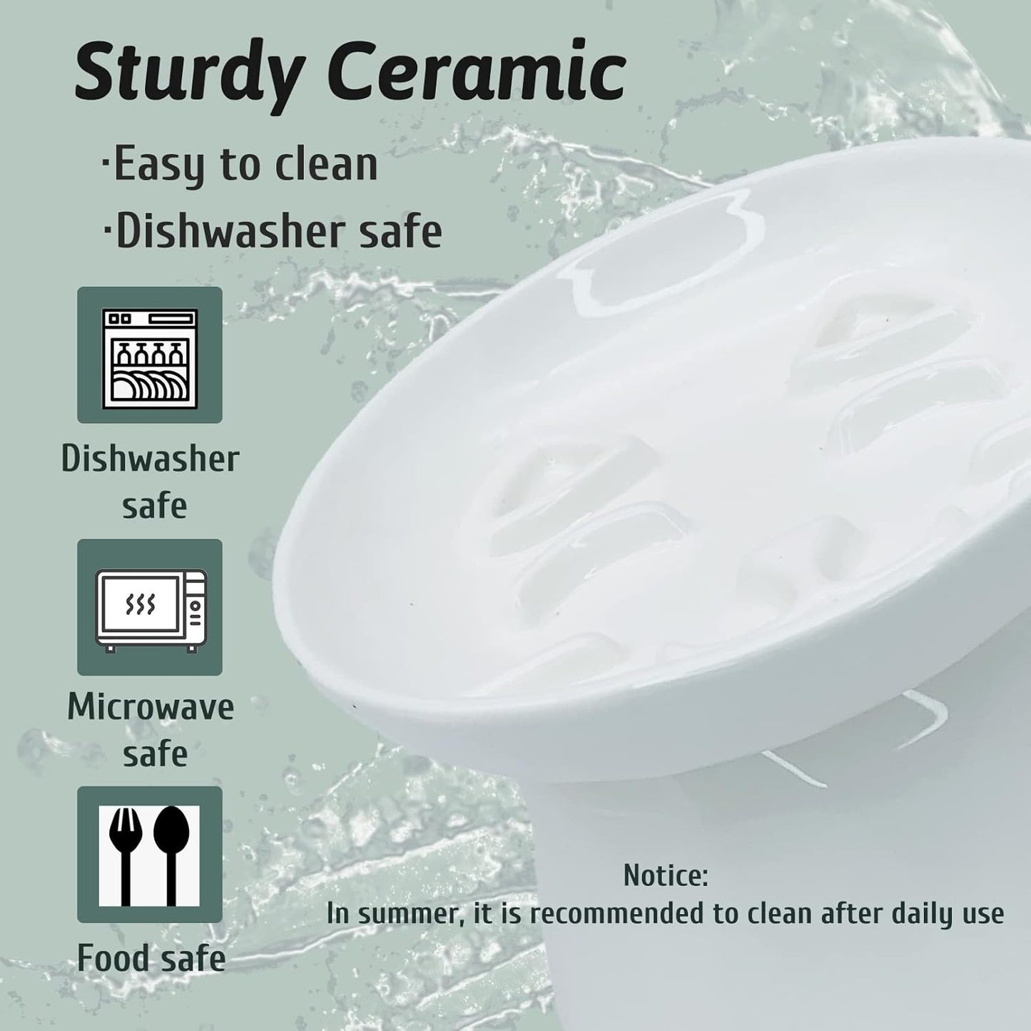 BNOSDM Raised Cat Slow Feeder Bowl Elevated Shallow Cat Dish Whisker Fatigue Slow Eating Bowls Cute Wet Food Puzzle Bowls for Indoor Small Cats Kitten