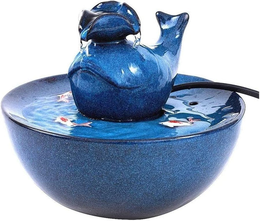 Fountain Pet Water Drinking Fountain Pet Water Dispenser with Adjustable Water Flow, Filter, Super Quiet, Great for Cats and Small Dogs Pet Water Dispenser (Color : Blue)