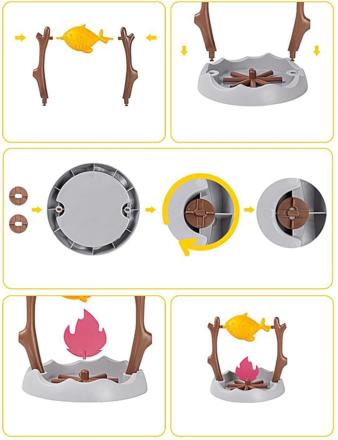 Cat Treat Dispenser Toy, Grilled Food Puzzle Slow Eating Training Game for Pets, Mealtime Mental Stimulation, Prevent Boredom, Home Living Room Feeding