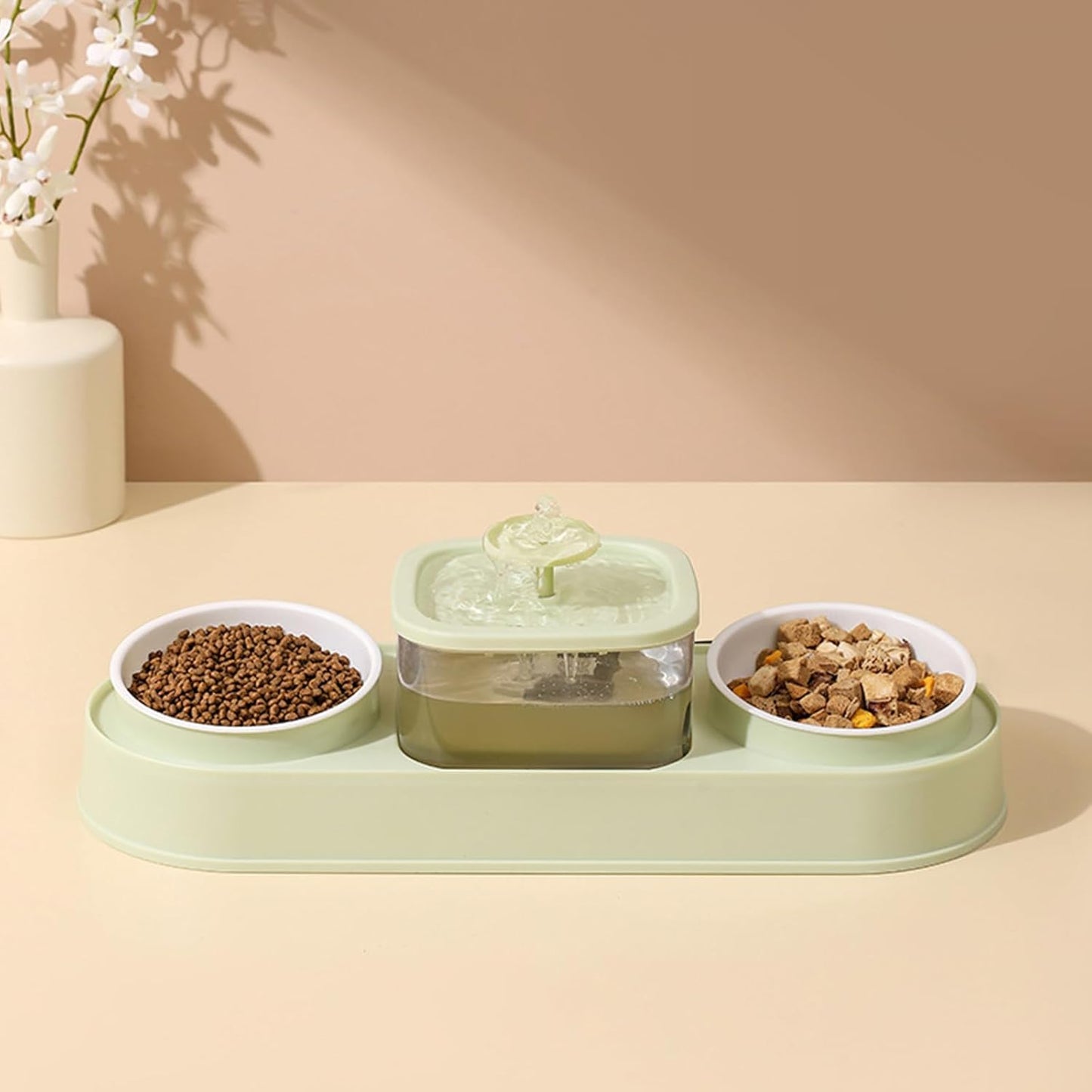 Elevating Cats Bowl Automatic Water Fountain Food AntiVomiting Dog Feeding Food Container for Small Dog Cats Automatic Pet Feeders