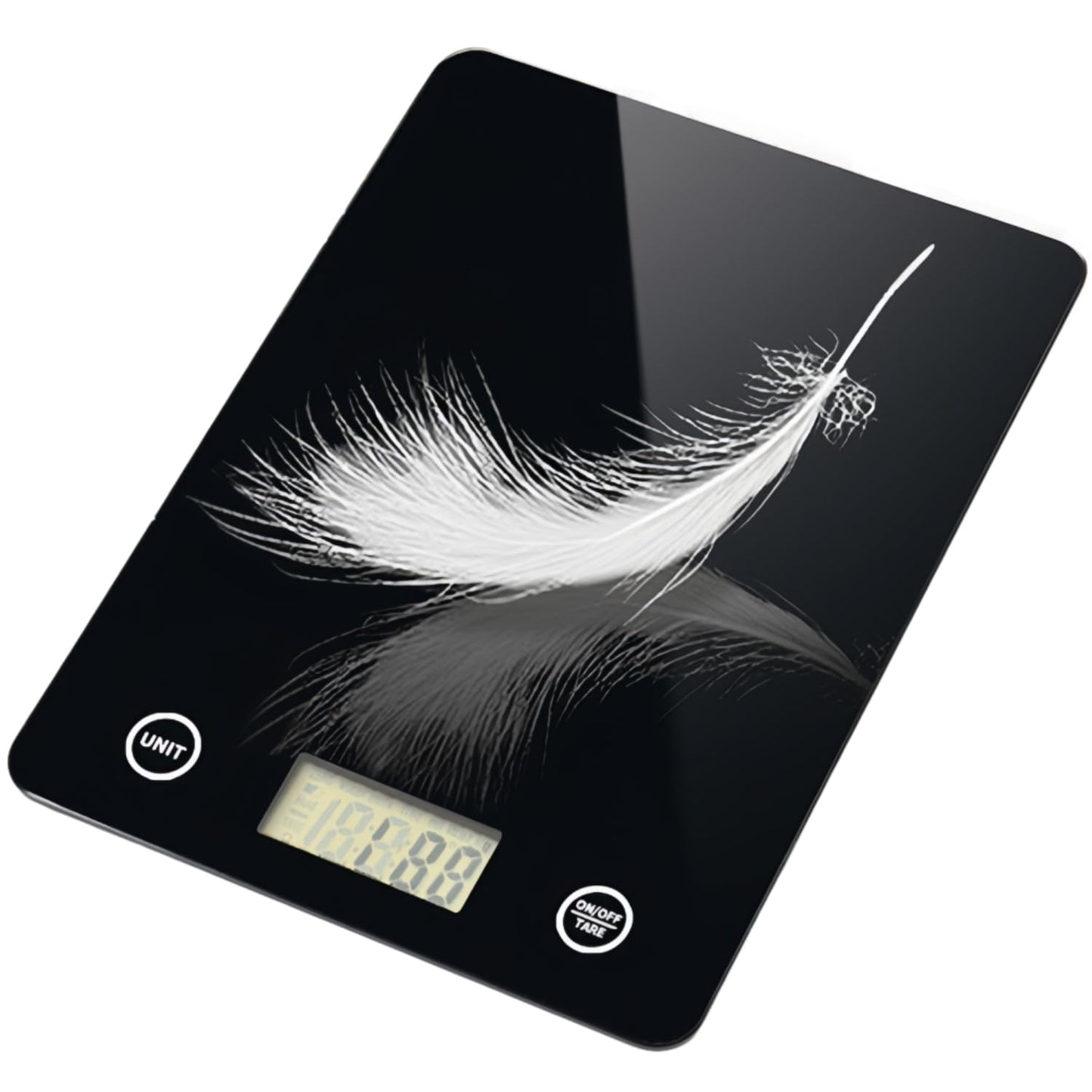 Digital Kitchen Scale, Food Scale with Tempered Glass, Grams and Ounces, 1g High Accuracy for Baking, Cooking, Food (Black Glass)