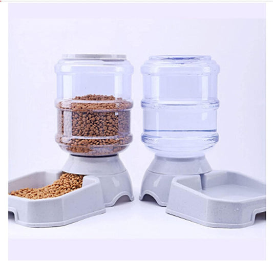 3.8L Pet Automatic Feeder Dog Cat Drinking Bowl for Dog Water Drinking Cat Feeding Large Capacity Dispenser Pet Cat Dog Unplugged Feed Water Pet Supplies cat Fountain (Feeders)