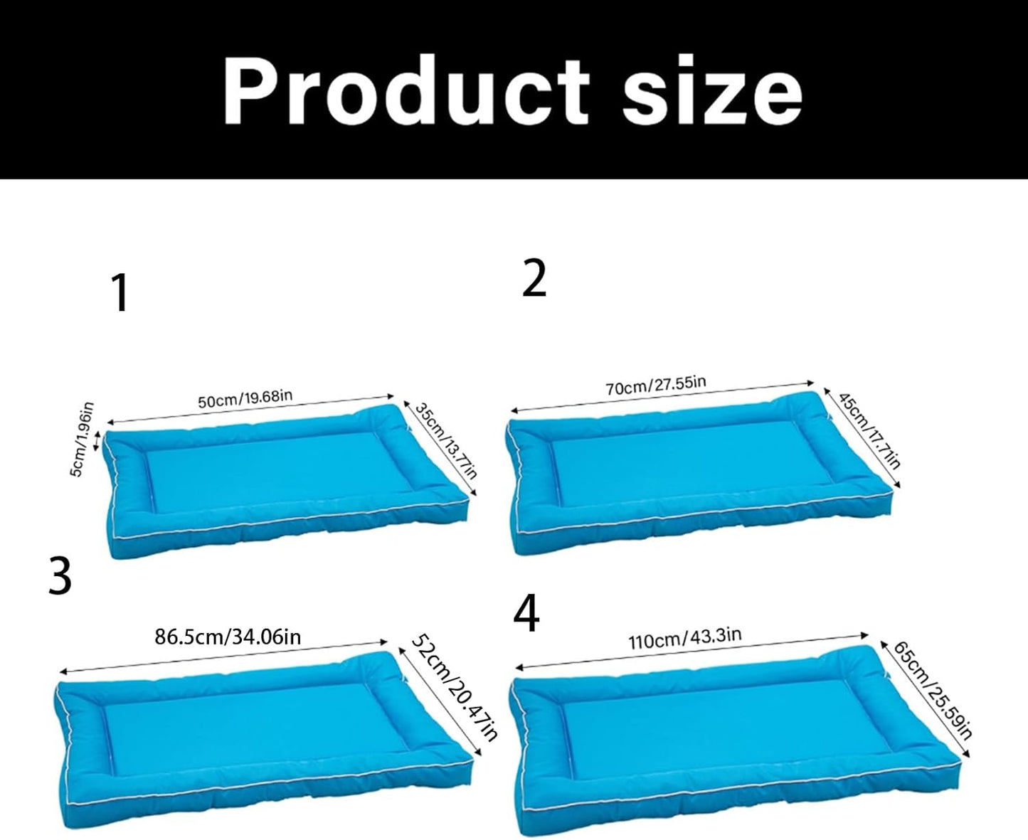 Dog Bed Oversized Thicken Nest for Small Puppy Kittens Easy Wipe Pet Bed Cover for Household Dog Crate Pad