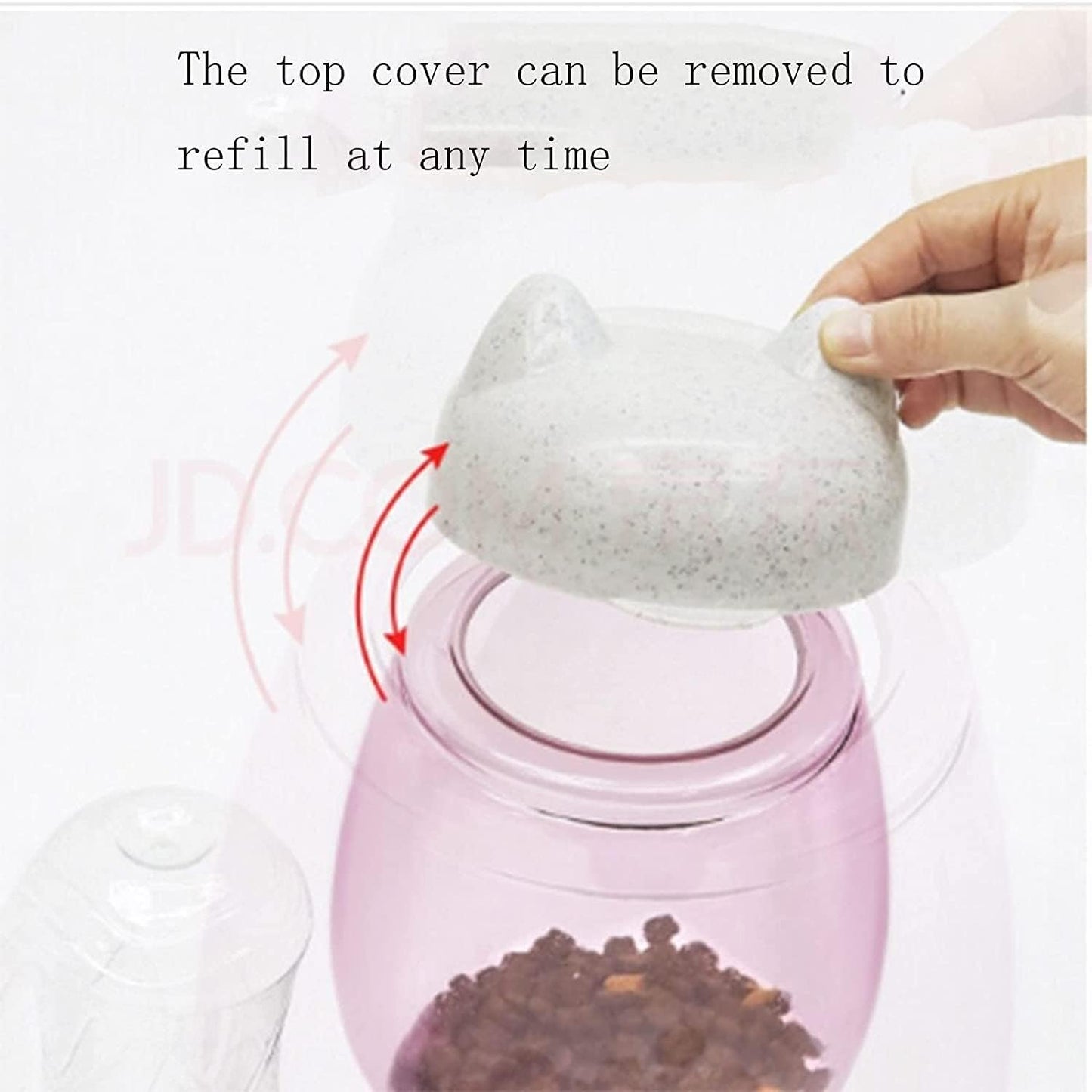 Water Dispenser 2.2L Pet Dog Cat Automatic Feeder 2 in 1 Unplugged Dog Cat Drinking Bowl Food Water Dispenser Large Capacity Cats Feeding Container Supplies cat Fountain