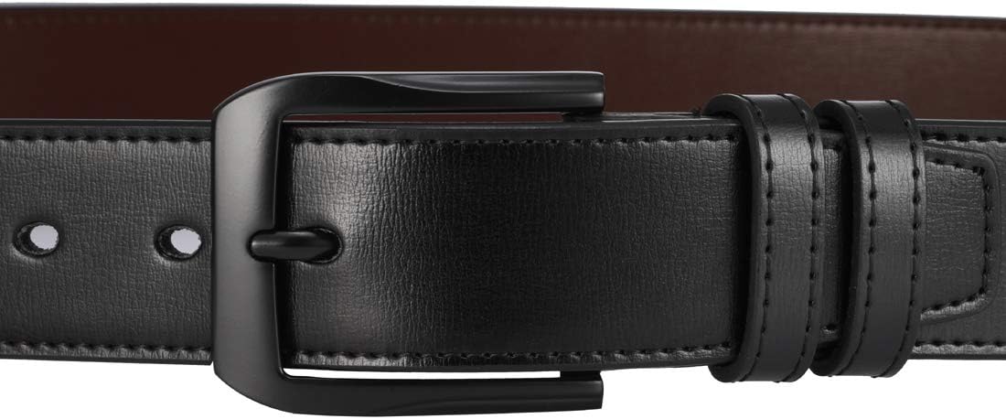 beltox fine Men’s Casual Leather Jeans Belts 1 1/2” Wide 4MM Thick Alloy Prong Buckle Work Dress Belt for Men