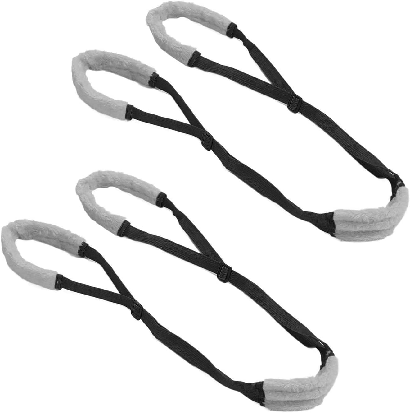 2Pcs Sling for Dogs Back Legs, Soft Dog Hind Leg Support Harness with Adjustable Buckle, Webbing Dog Support Sling, Flexible Dogs Back Leg Harness, 15.75in-27.56in, Black