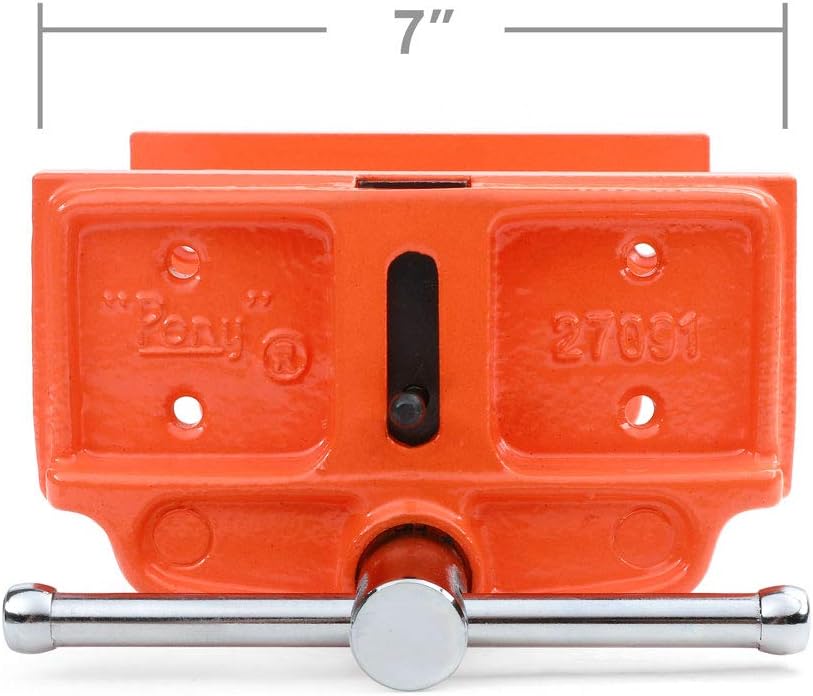 Pony Jorgensen 27091 Medium Duty Woodworker's Vise, Orange, Grey, 9-Inch By 7-Inch
