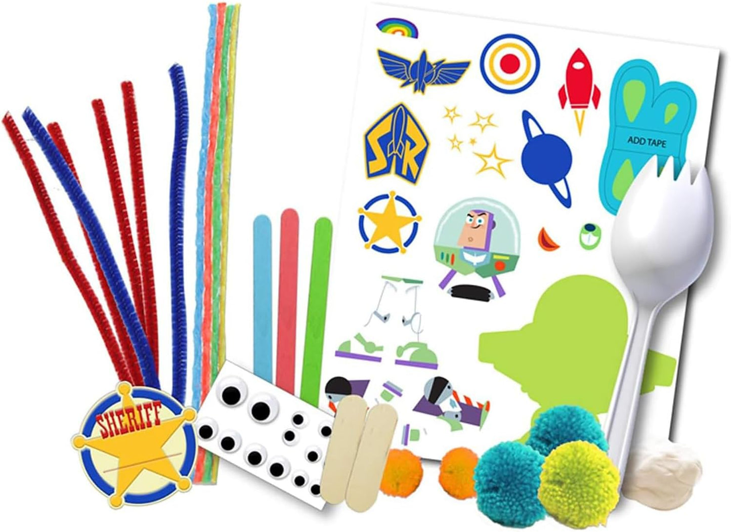 Disney-Pixar's Toy Story Creativity Set – Art Activity Kit with Stickers, Coloring Sheets, Markers & More – Fun Travel Set for Kids, Party Favor & Gift for Ages 3+