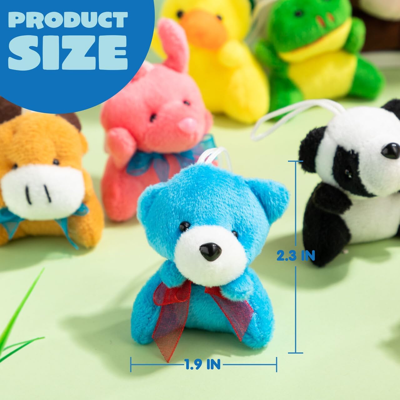 JOYIN 36 Pack Mini Animal Plush Toy Assortment (36 Units 3" Each),Bulk Stuffed Animals Party Favors for Kids, Small Animals Plush Keychain Decoration, Carnival Prizes, Easter Treasure Box Toys