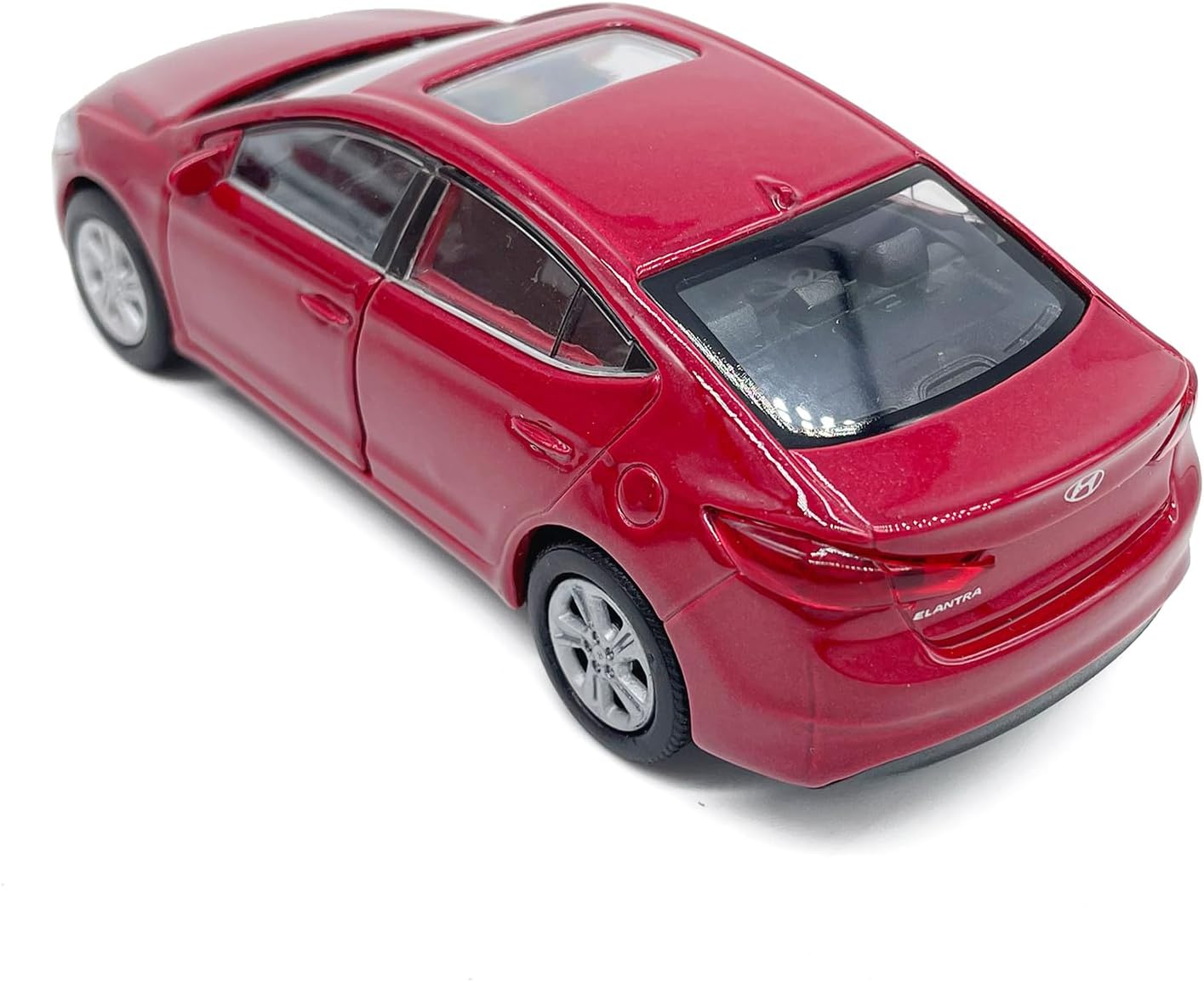 1:36 Scale Elantra Toy Car Model Metal Diecast Toy Vehicle, Doors Open Pull Back, Toys for Boys 3 4 5 6 7 Year Old Toddler Kids Gifts, Men Collection, Home Office Décor Cake Topper, Red