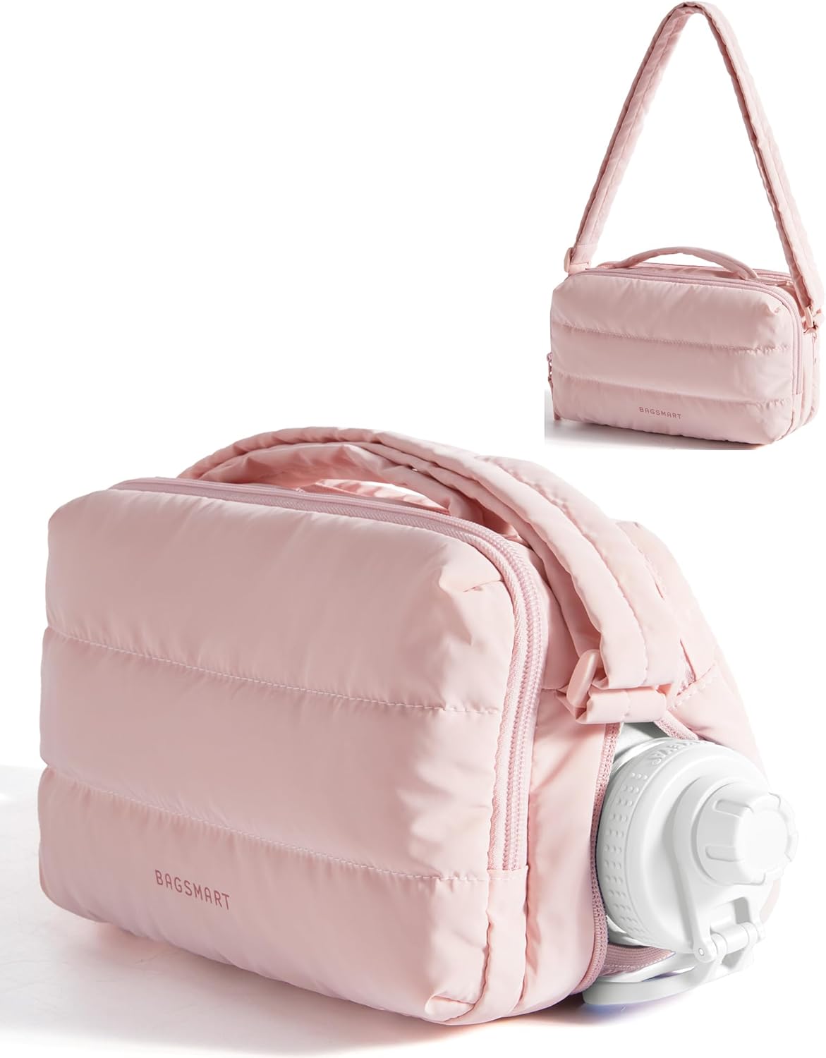BAGSMART Lightweight Crossbody Bags for Women, Quilted Puffer Shoulder HandBags with Adjustable Strap for Travel