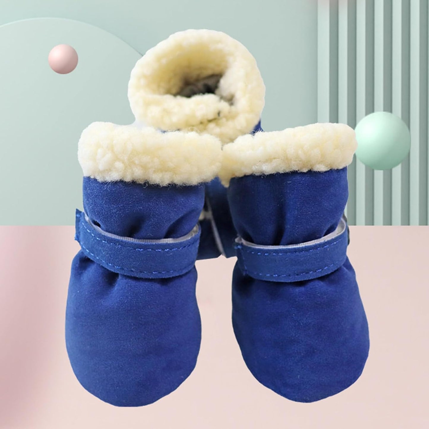 Winter Warm Pet Shoes 4pc/Set Dog Booties Snow Walking Puppys Booties Shoes Casual Fashion No-Slip Dog Shoes