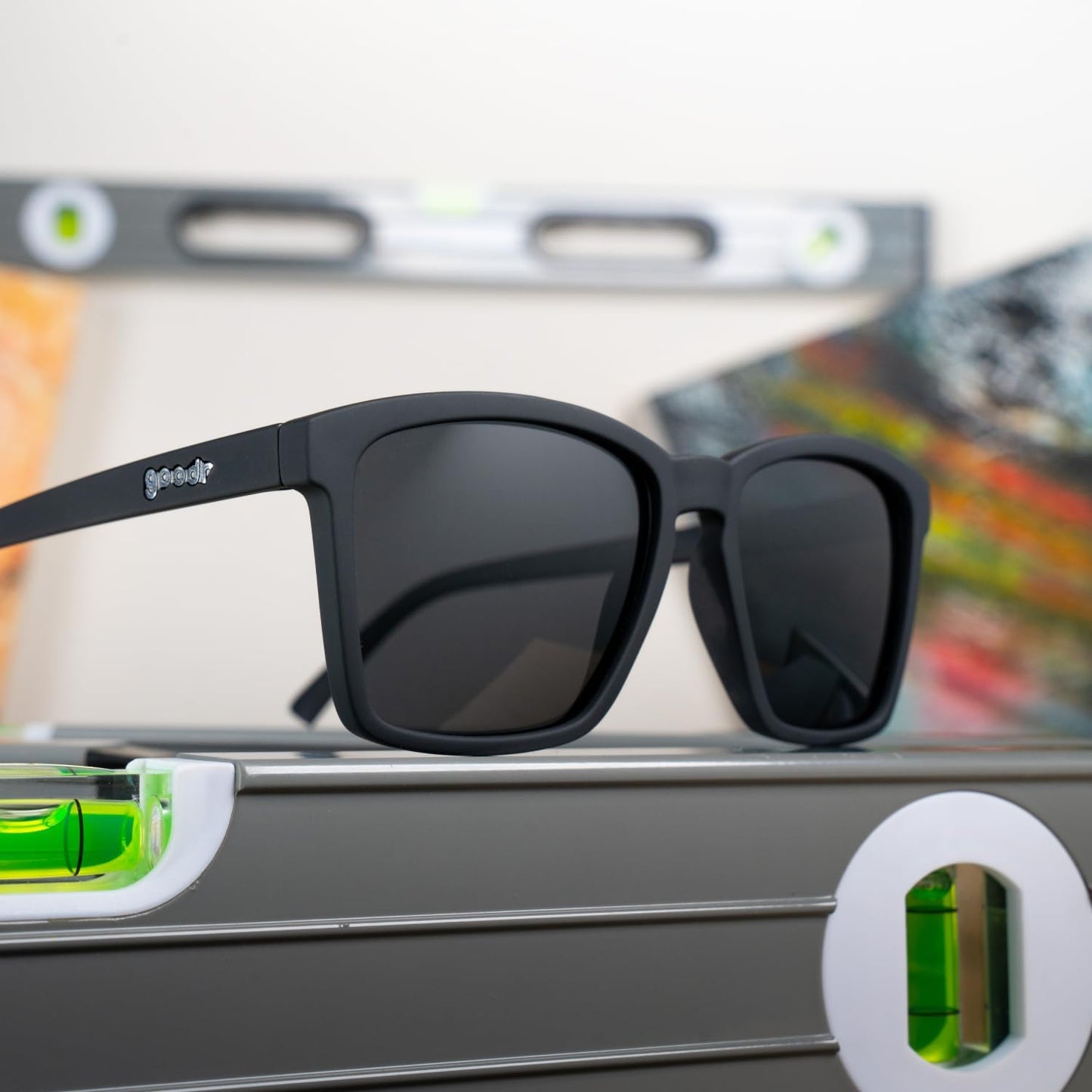 goodr Get on My Level Polarized Sunglasses, Small Sized (LFG), Black Solid Frames with Black Non-Reflective Glare Reducing Lenses, UV400 Protection, No Slip, No Bounce