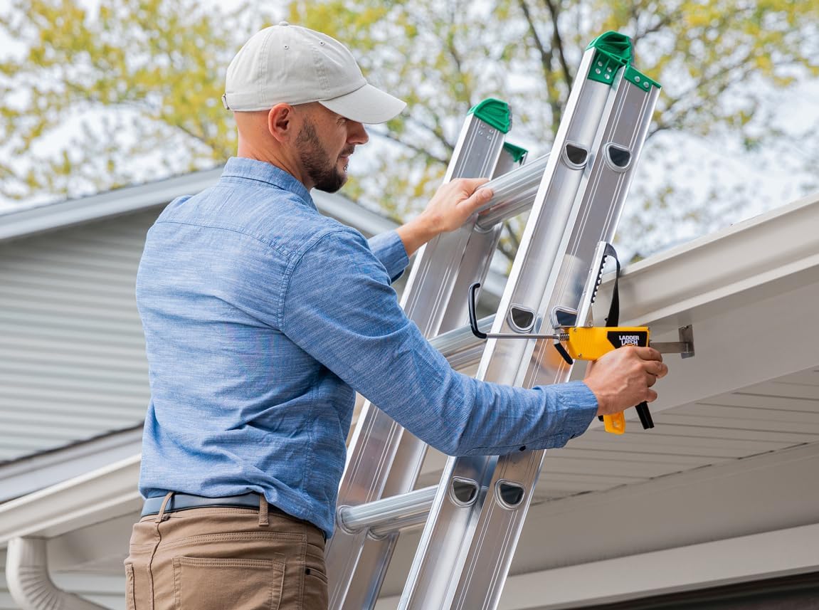 Ladder Safety Device - Lightweight, Installs in Seconds with One Hand