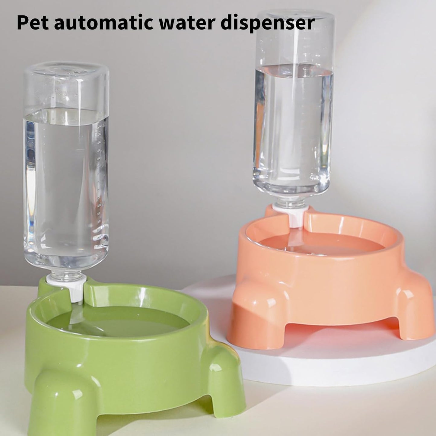 Dog Feeding Station Leak Water Fountains Detachable Bottle Anti Slip Base Design Bowl with and Food Detachable Food and Bowl